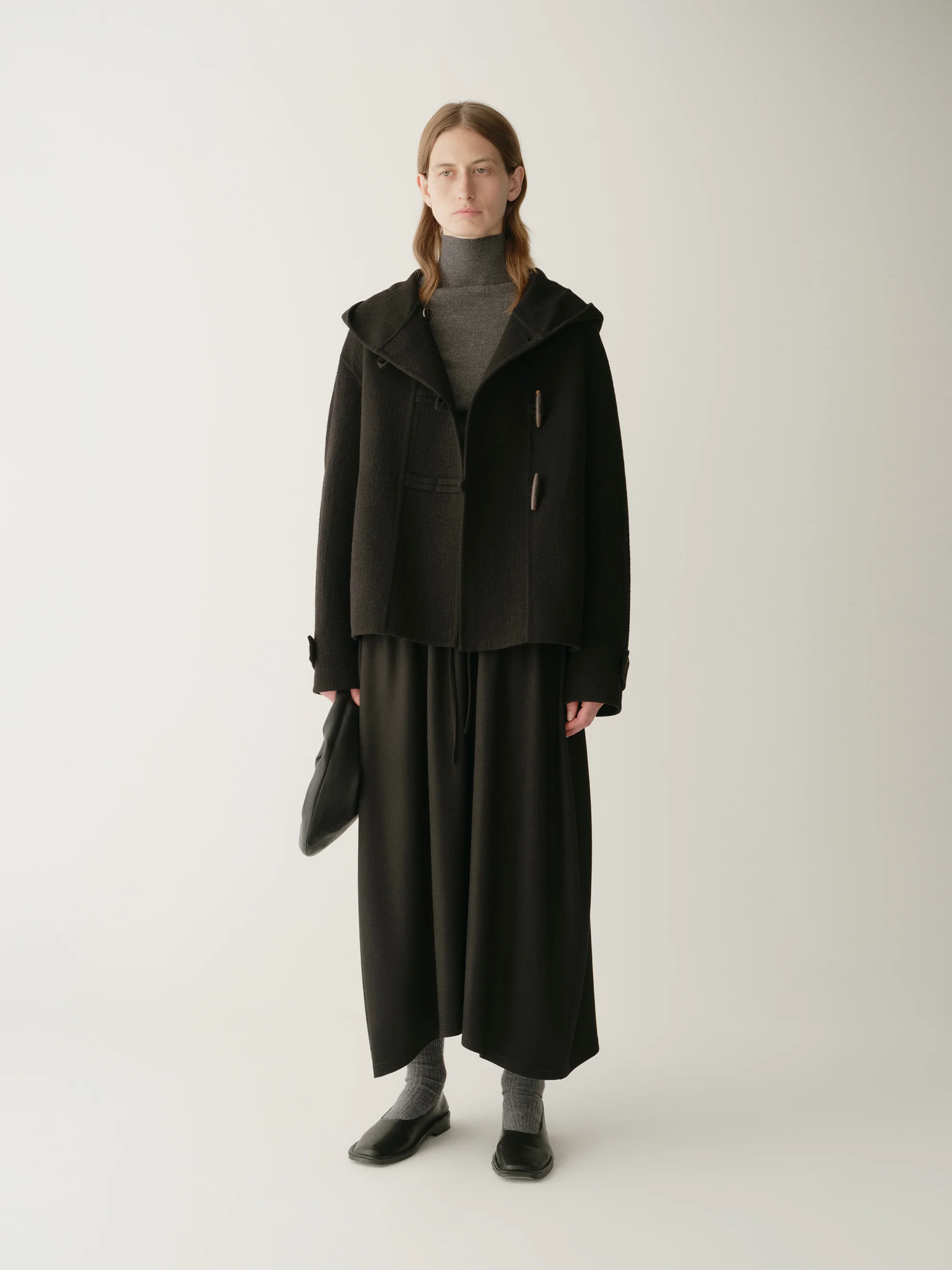 Asymmetric Hooded Short Coat - Image 13