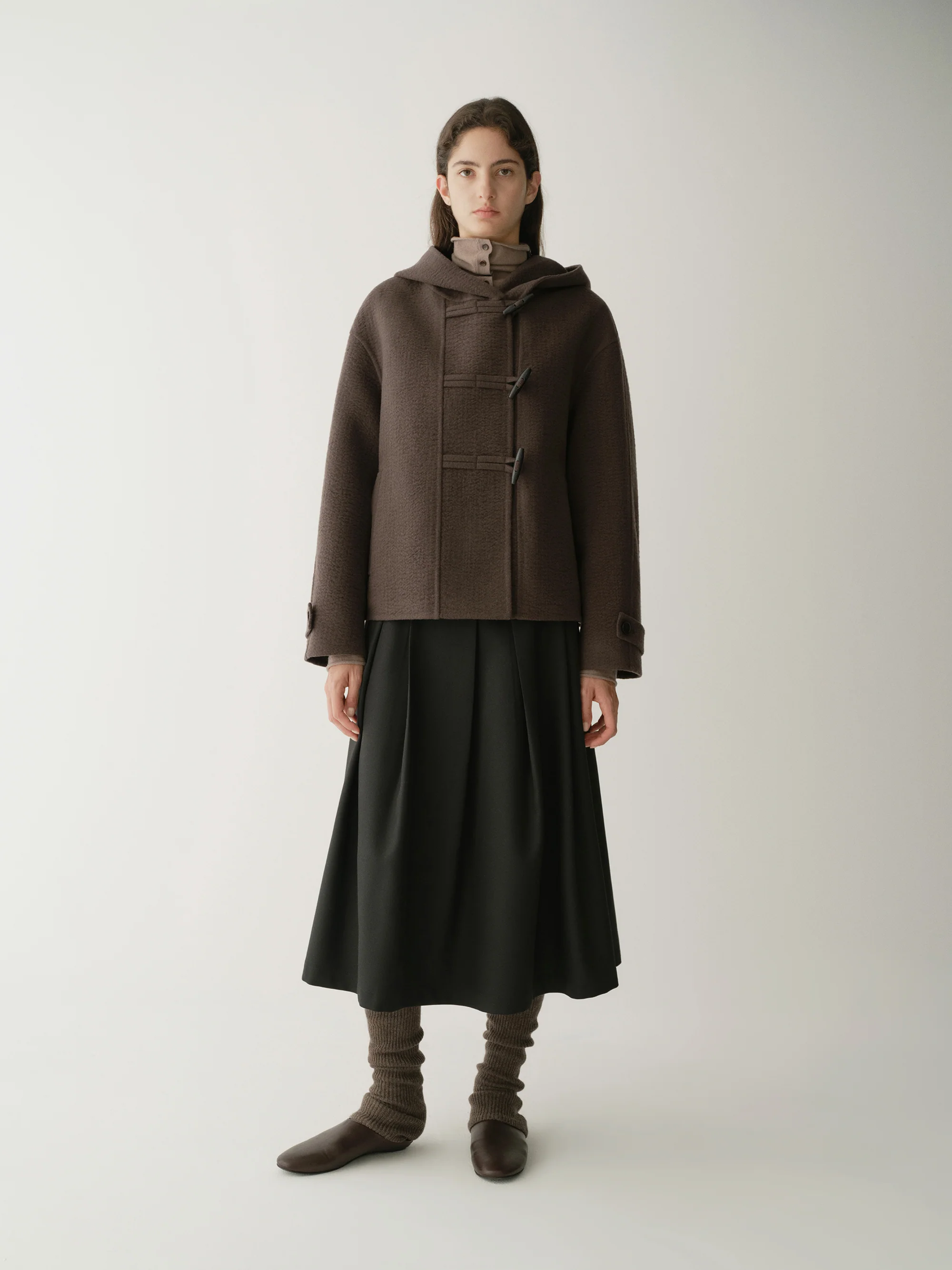 Asymmetric Hooded Short Coat - Image 16