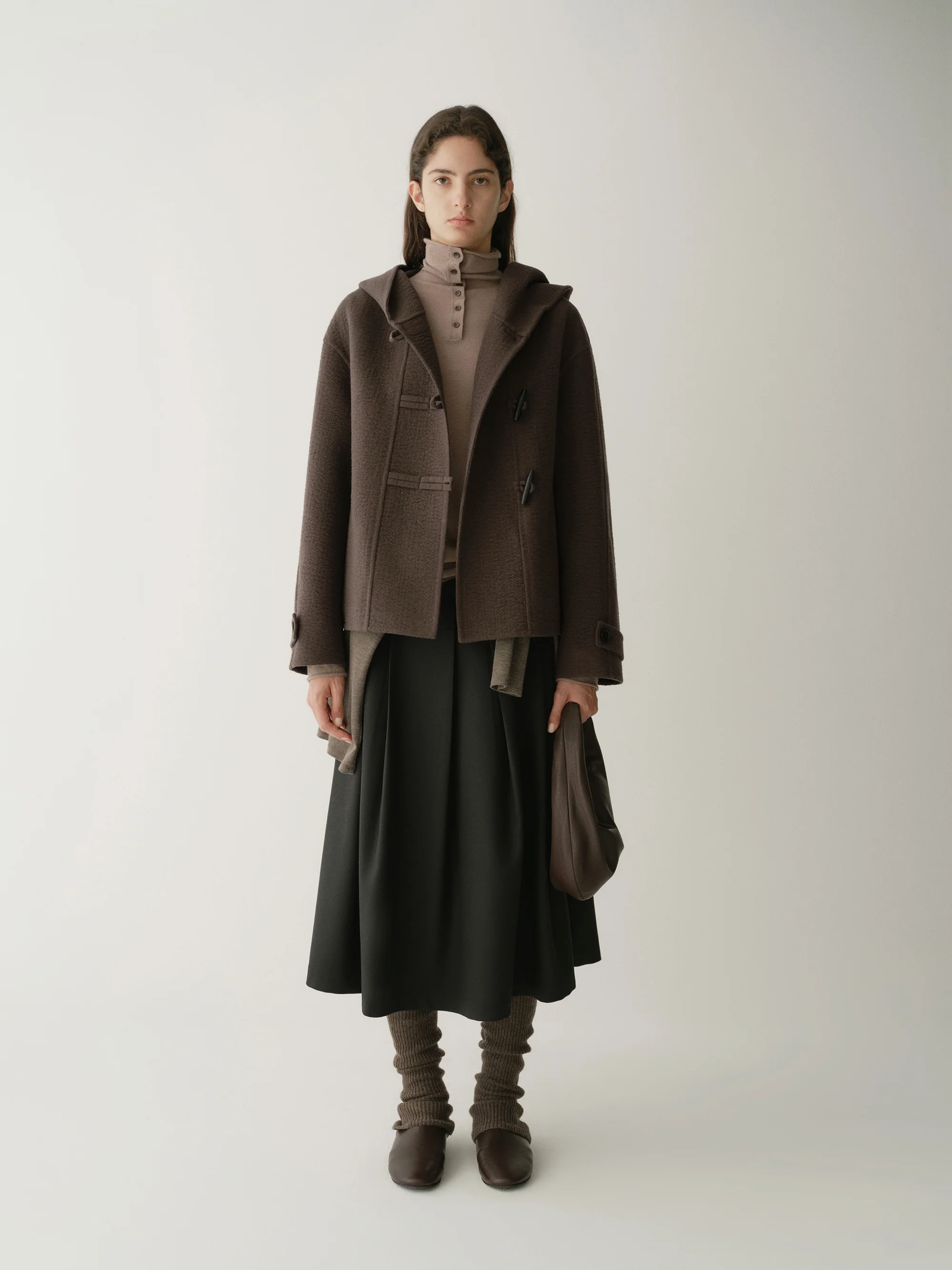 Asymmetric Hooded Short Coat - Image 17
