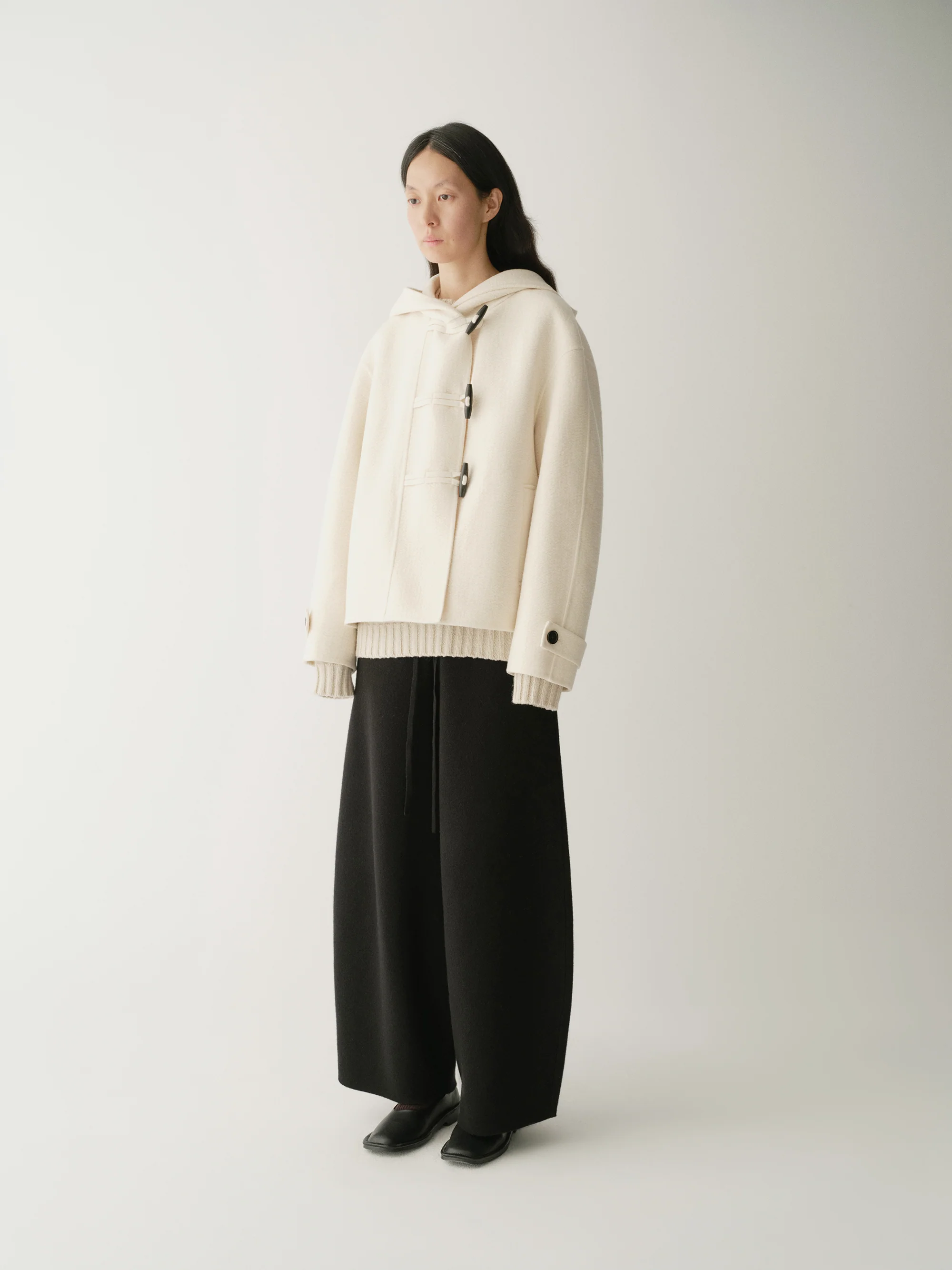 Asymmetric Hooded Short Coat - Image 5