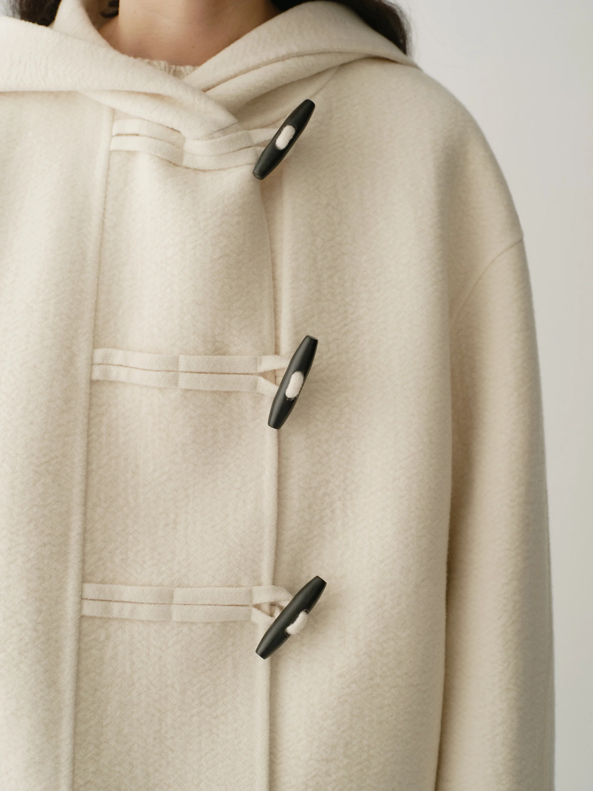 Asymmetric Hooded Short Coat - Image 9