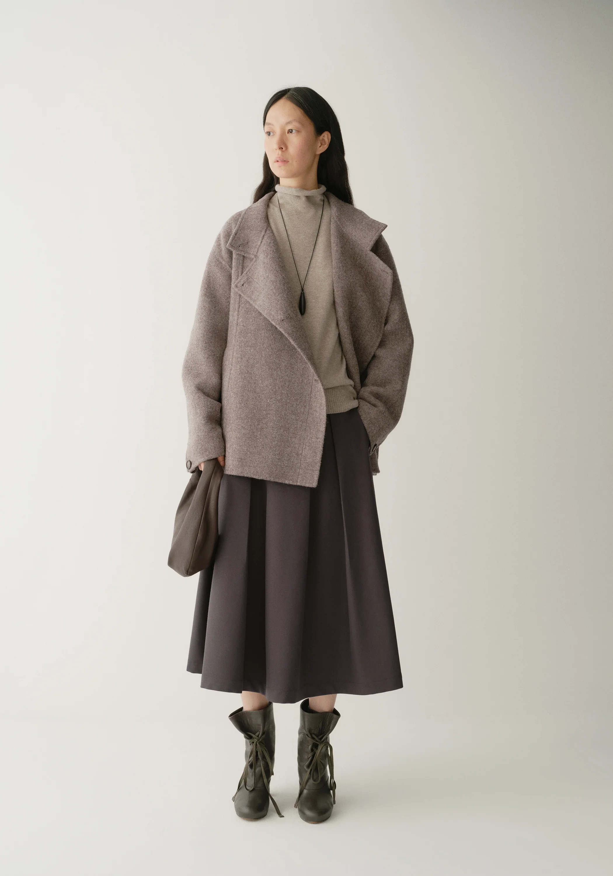Asymmetric Short Coat - Image 15