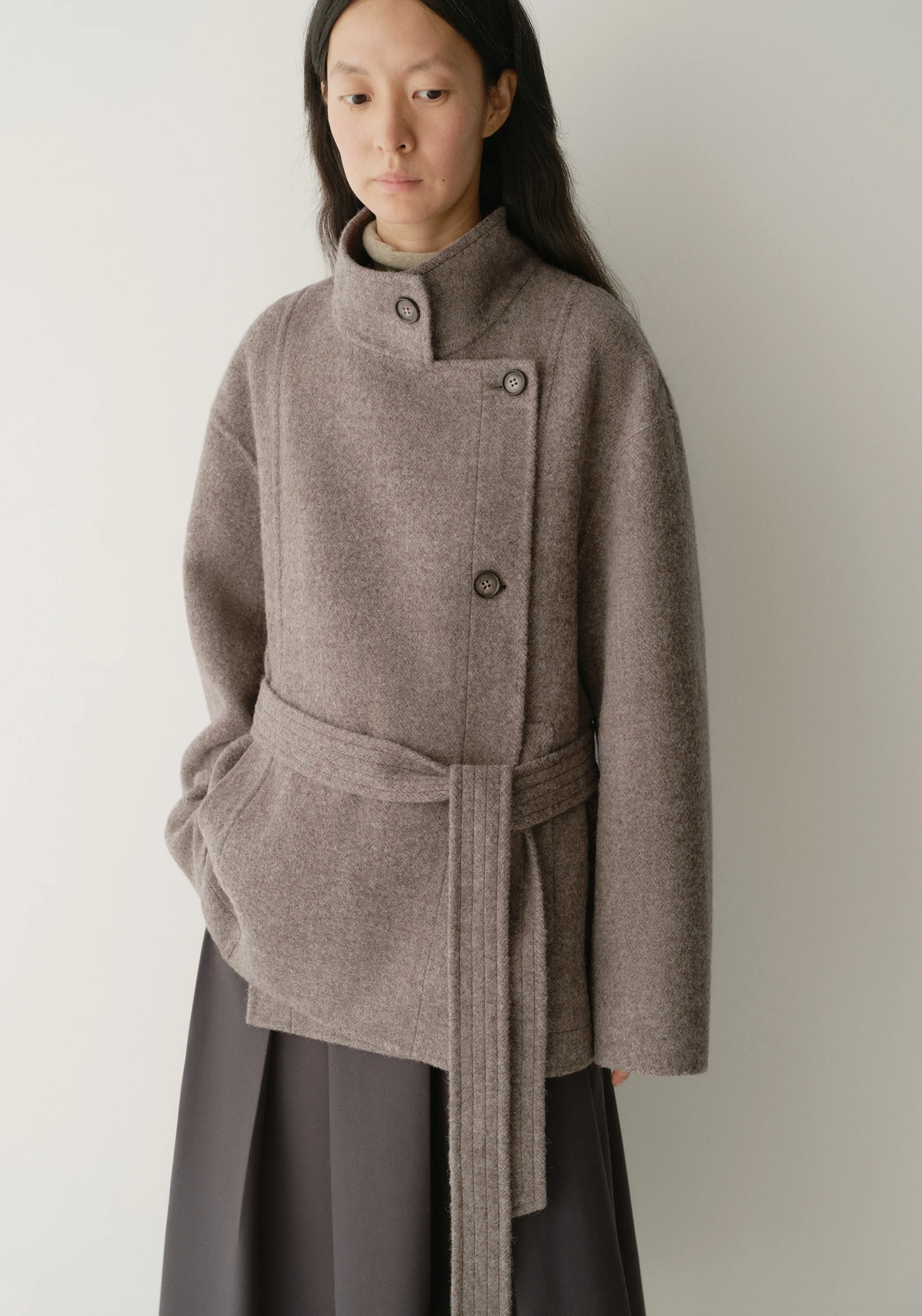 Asymmetric Short Coat - Image 16