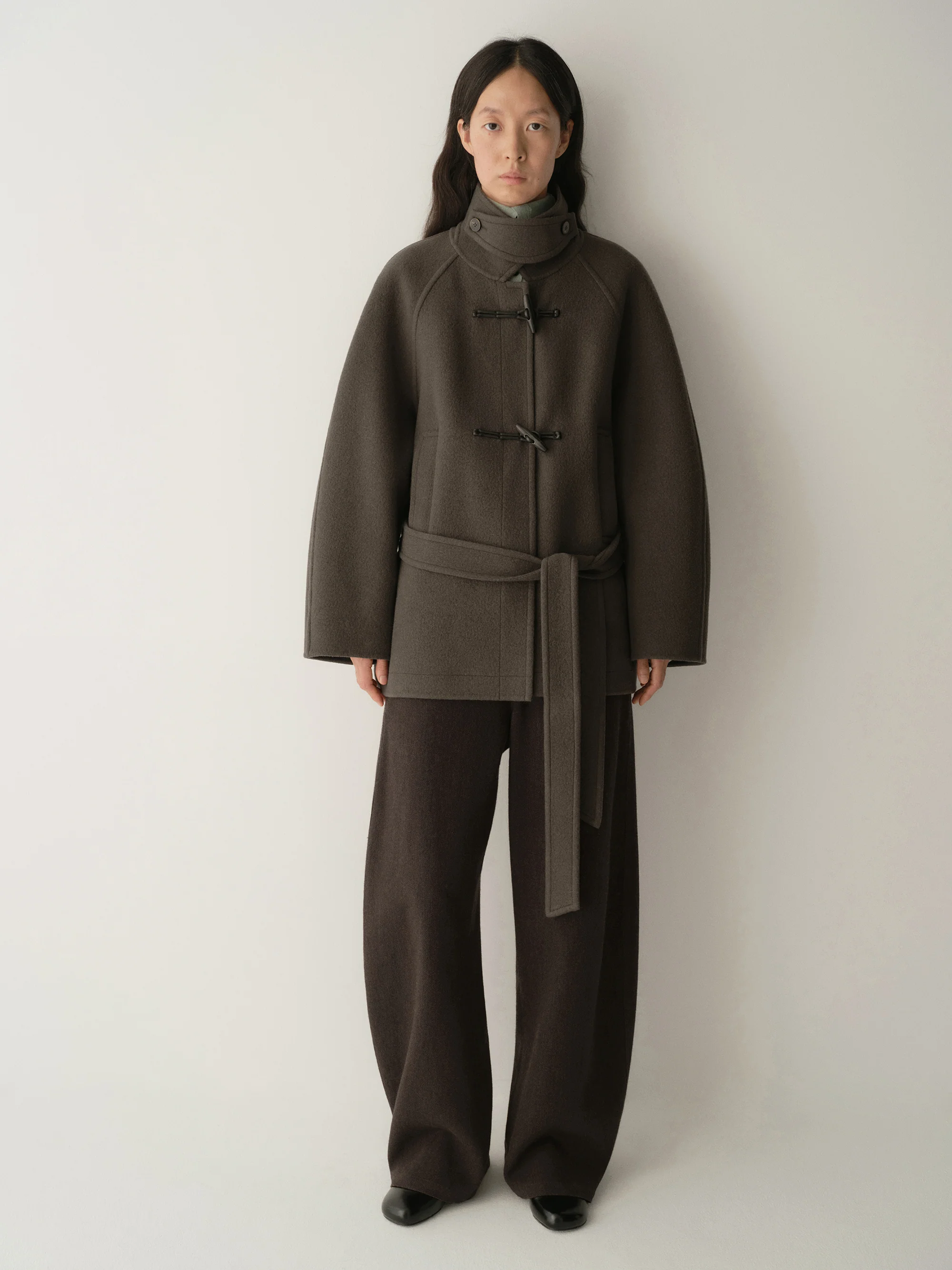 Belted Cashmere Short Coat - Image 12