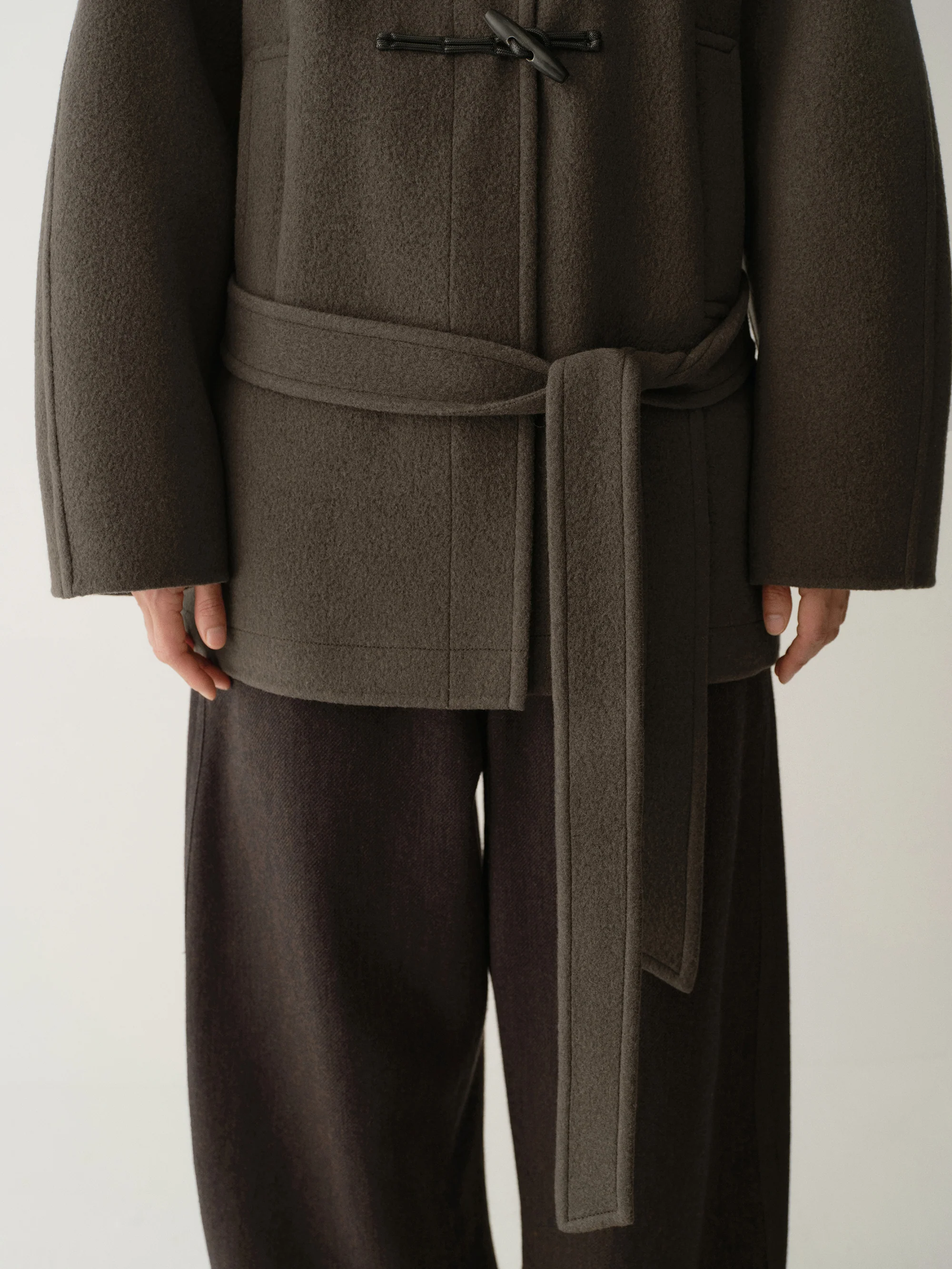 Belted Cashmere Short Coat - Image 17