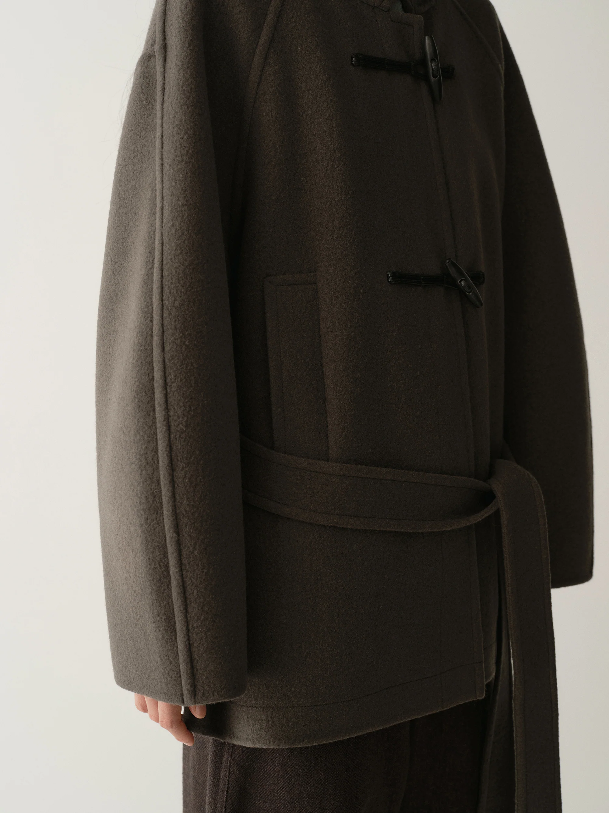 Belted Cashmere Short Coat - Image 18