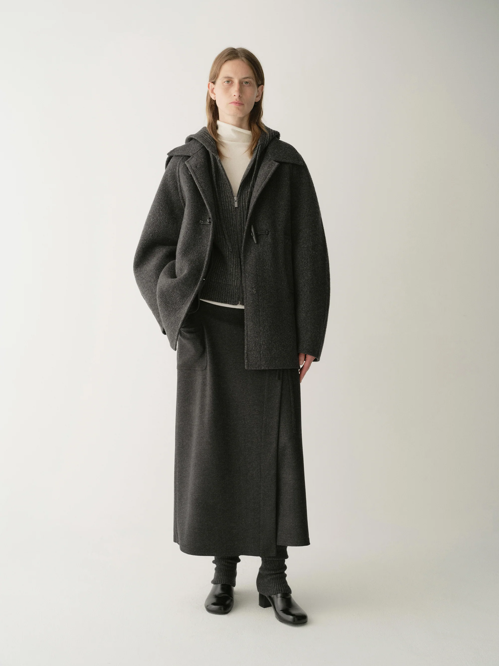 Belted Cashmere Short Coat - Image 4