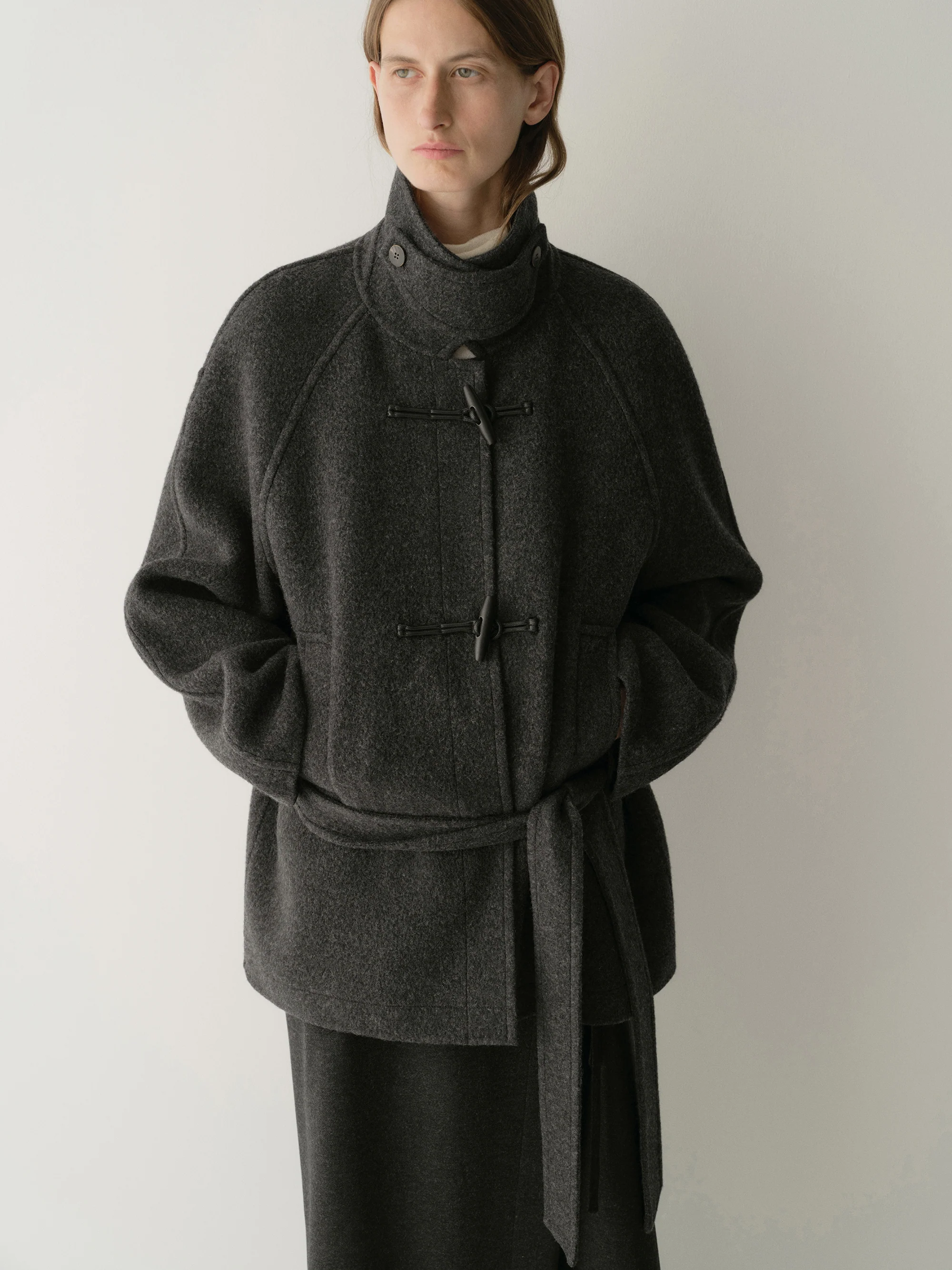 Belted Cashmere Short Coat - Image 6