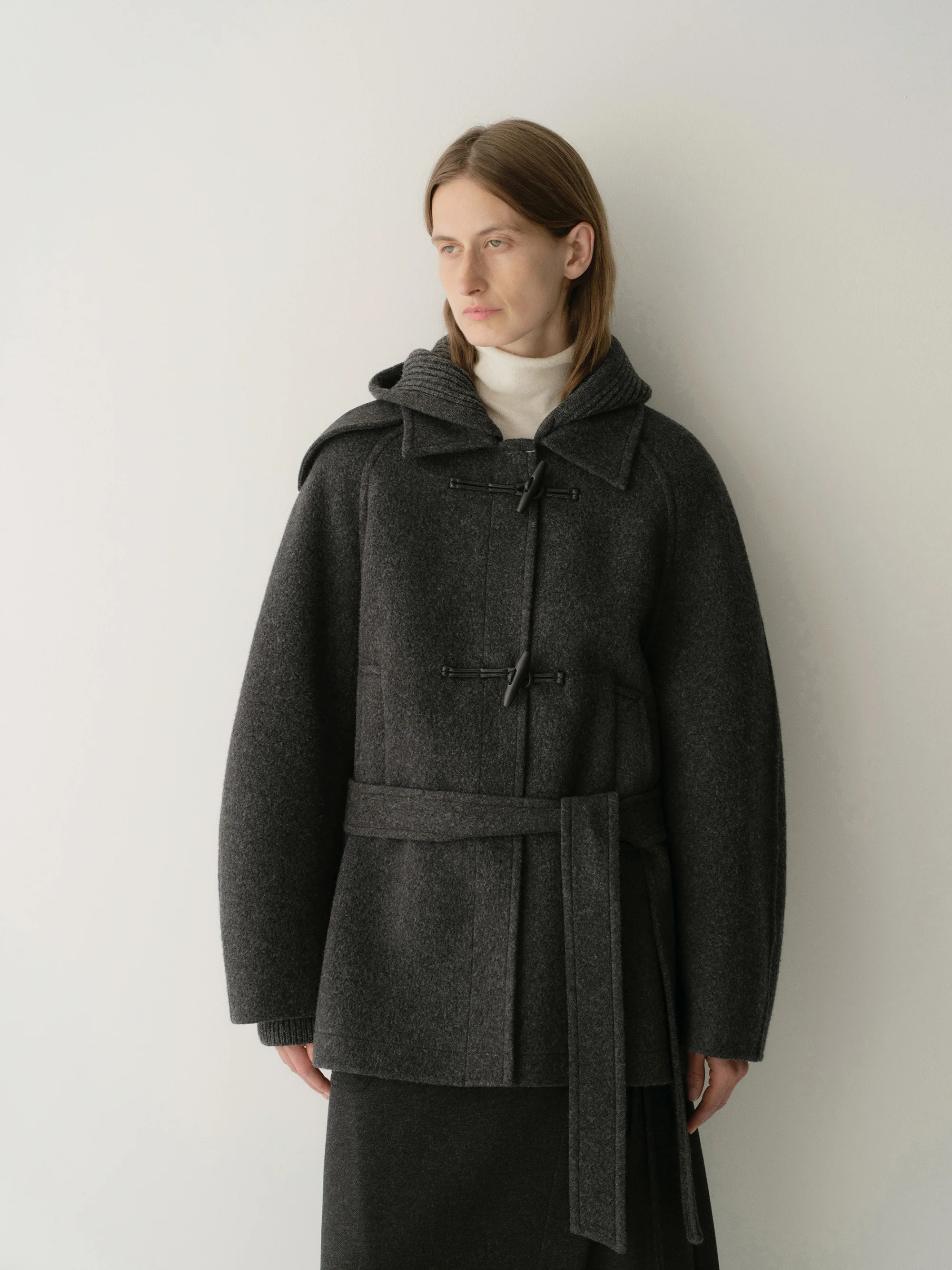 Belted Cashmere Short Coat - Image 7