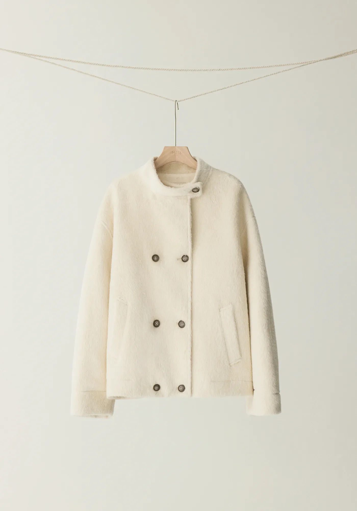 Double-breated Wool Short Coat - Image 16