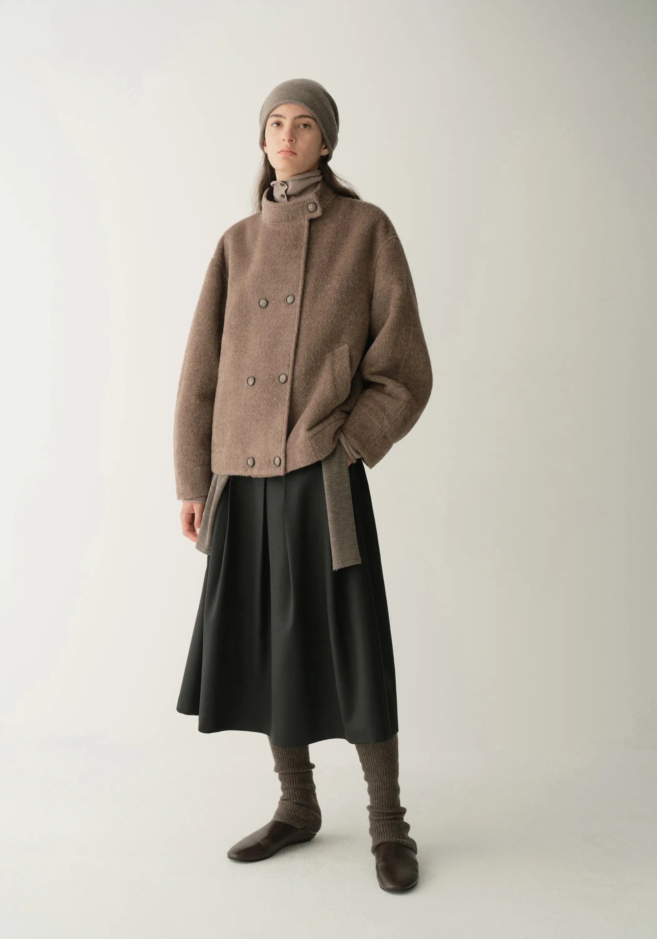 Double-breated Wool Short Coat - Image 17