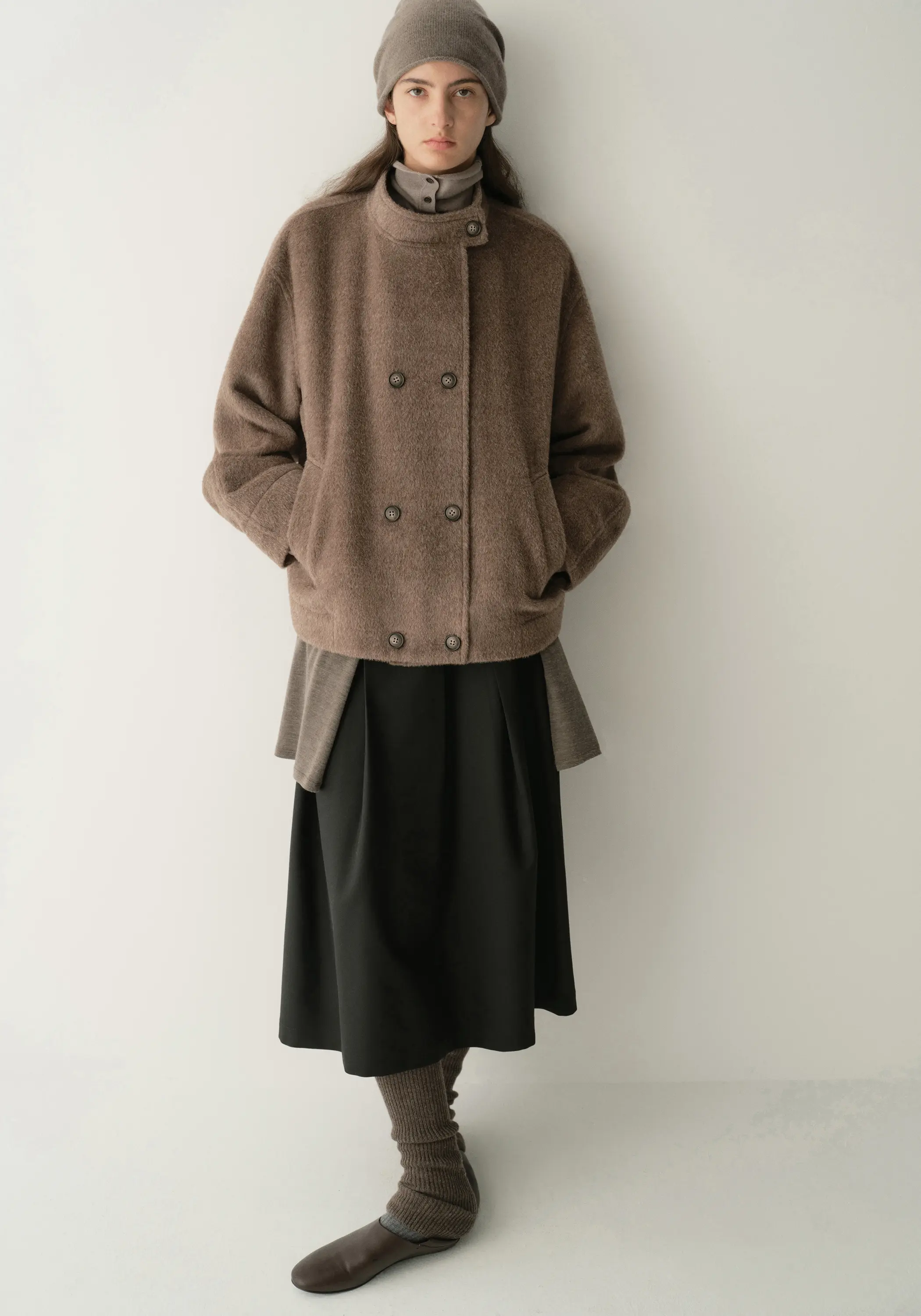 Double-breated Wool Short Coat - Image 19