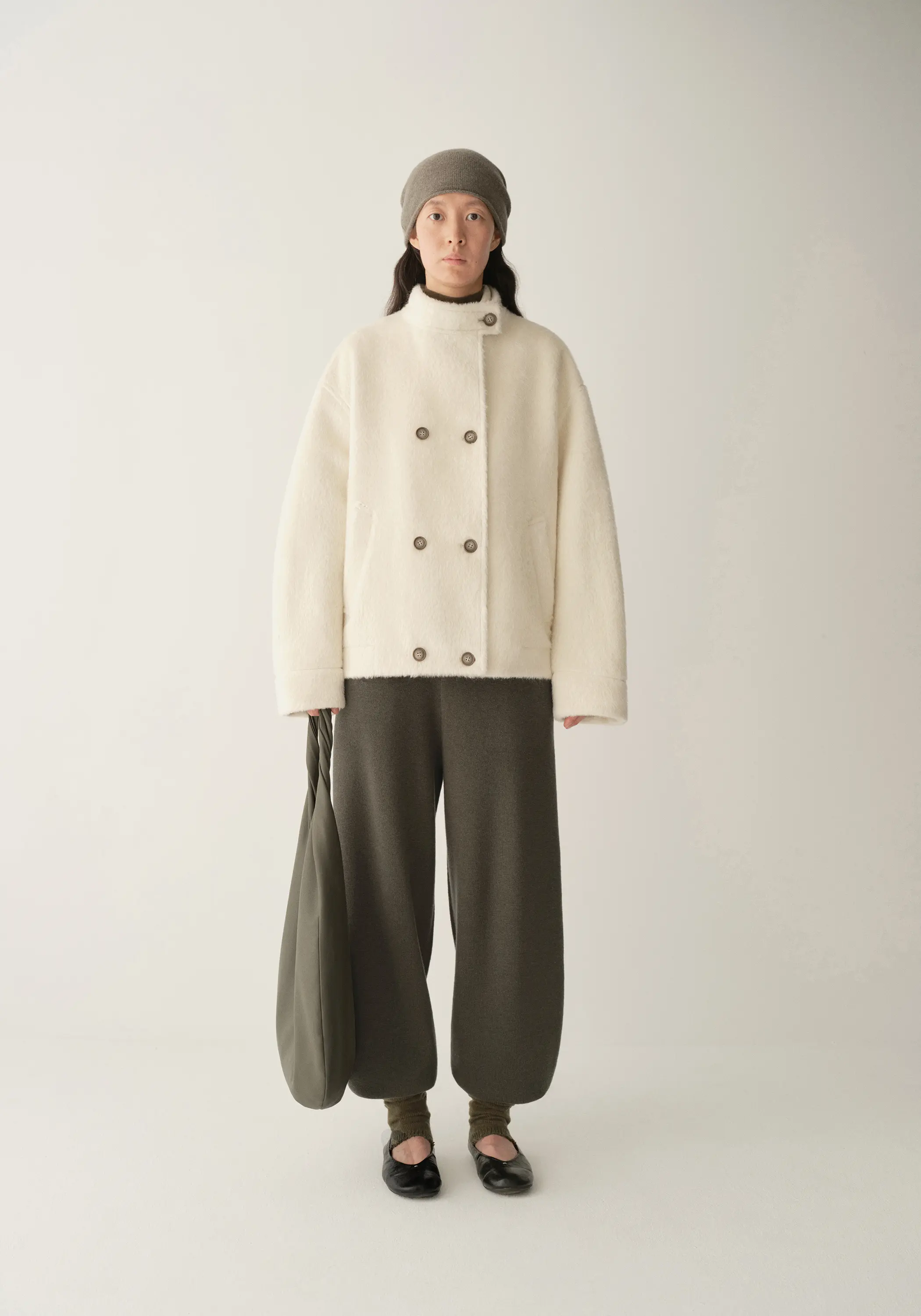 Double-breated Wool Short Coat - Image 2