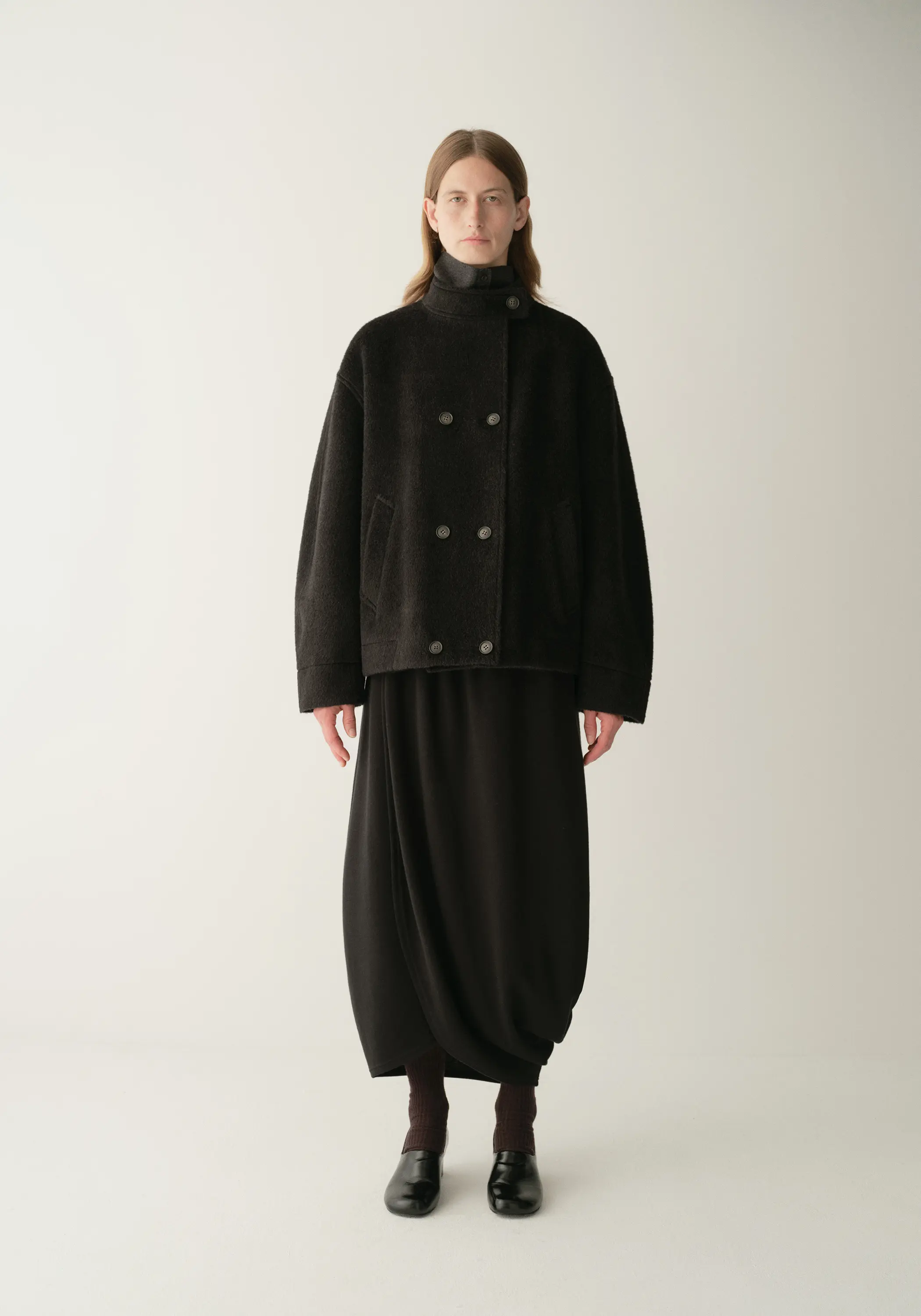 Double-breated Wool Short Coat - Image 20