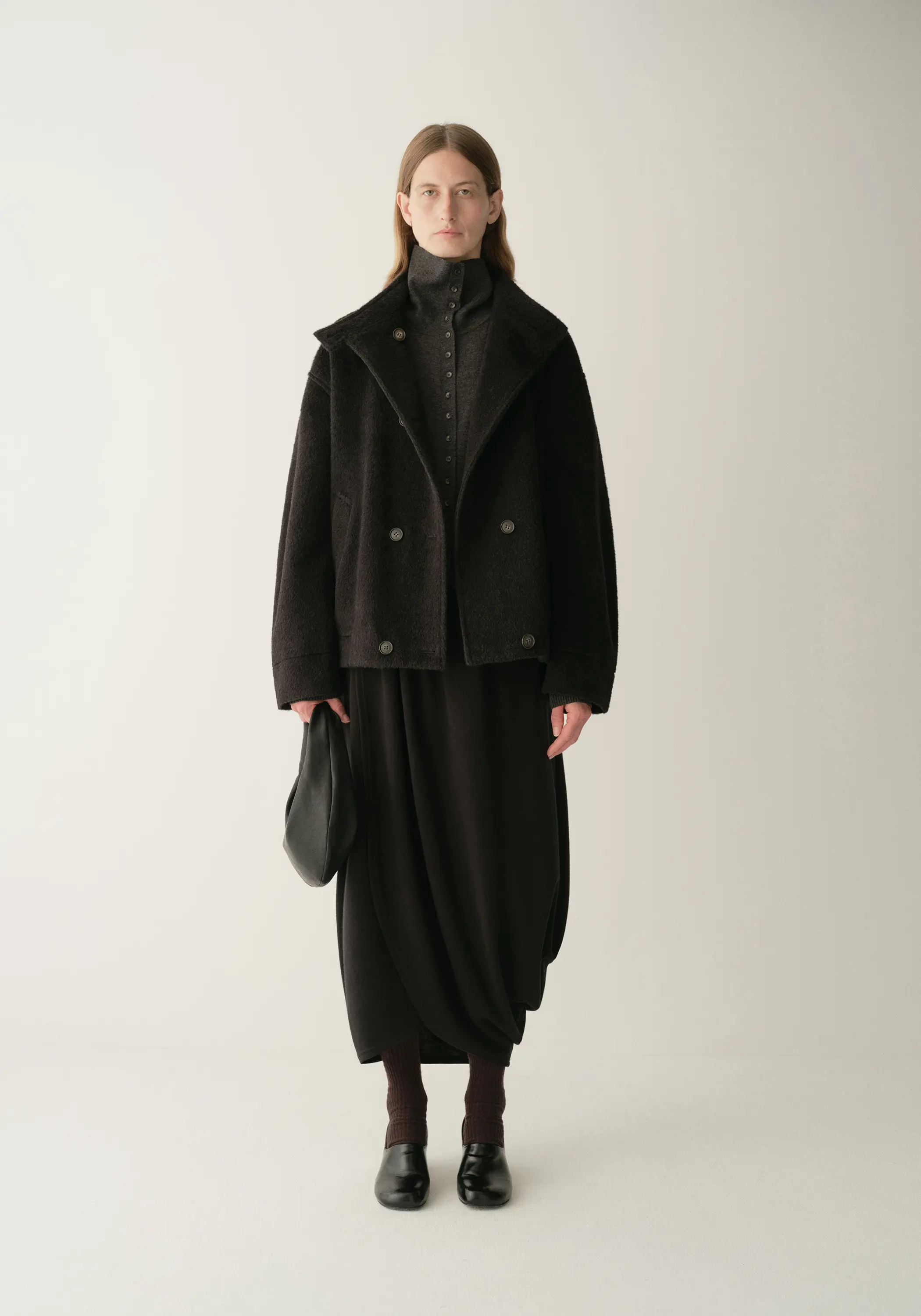 Double-breated Wool Short Coat - Image 21