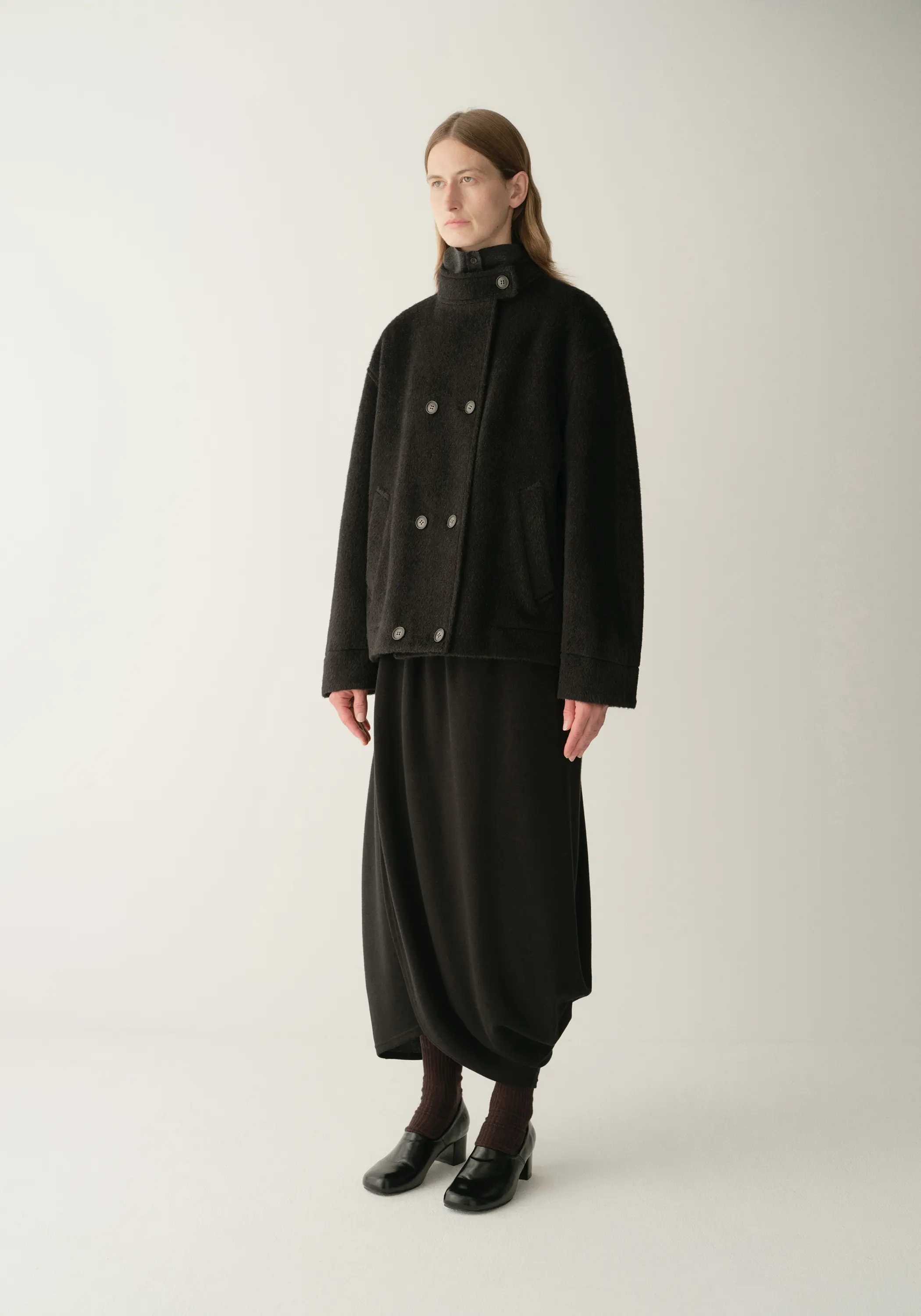Double-breated Wool Short Coat - Image 22