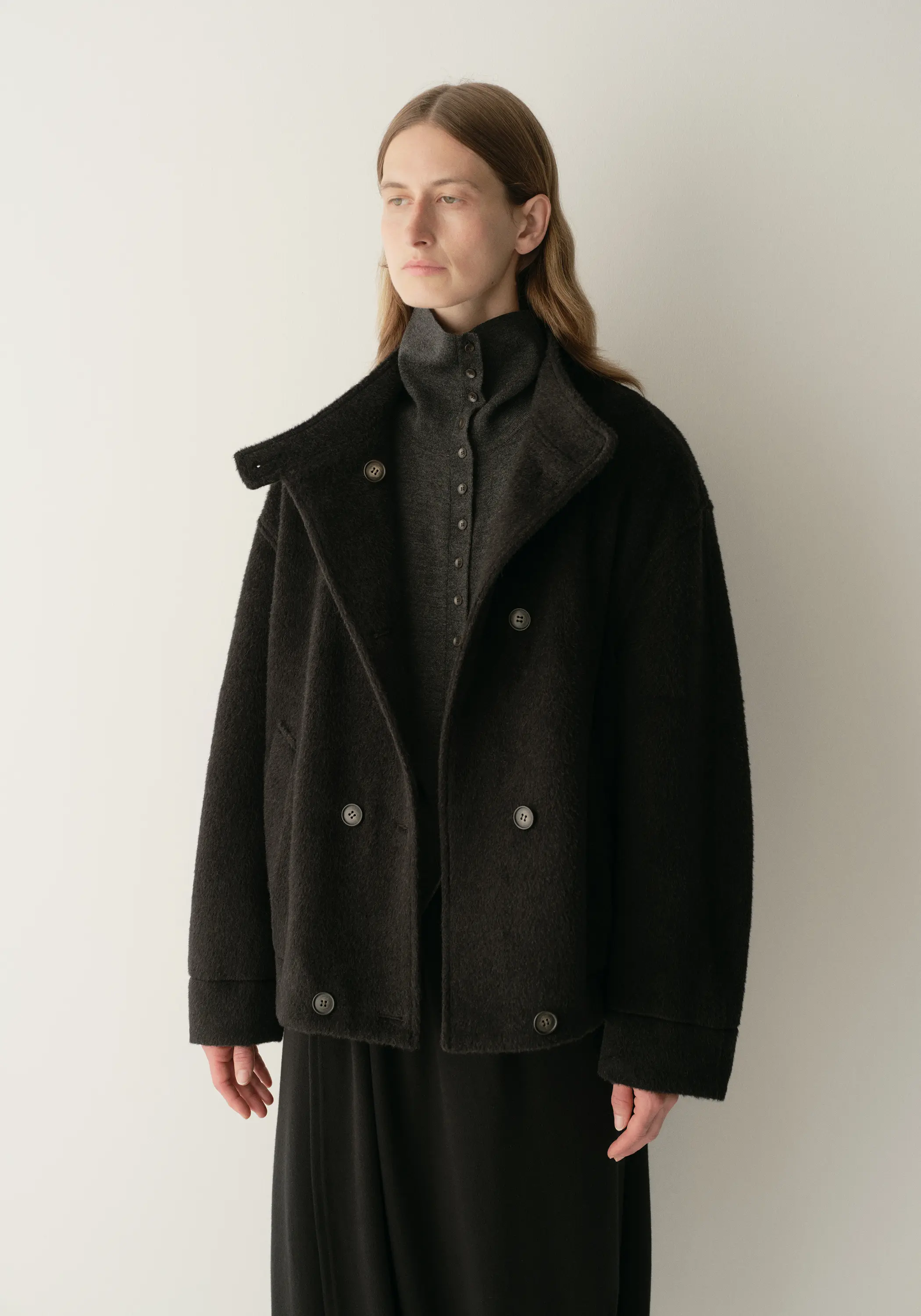 Double-breated Wool Short Coat - Image 23