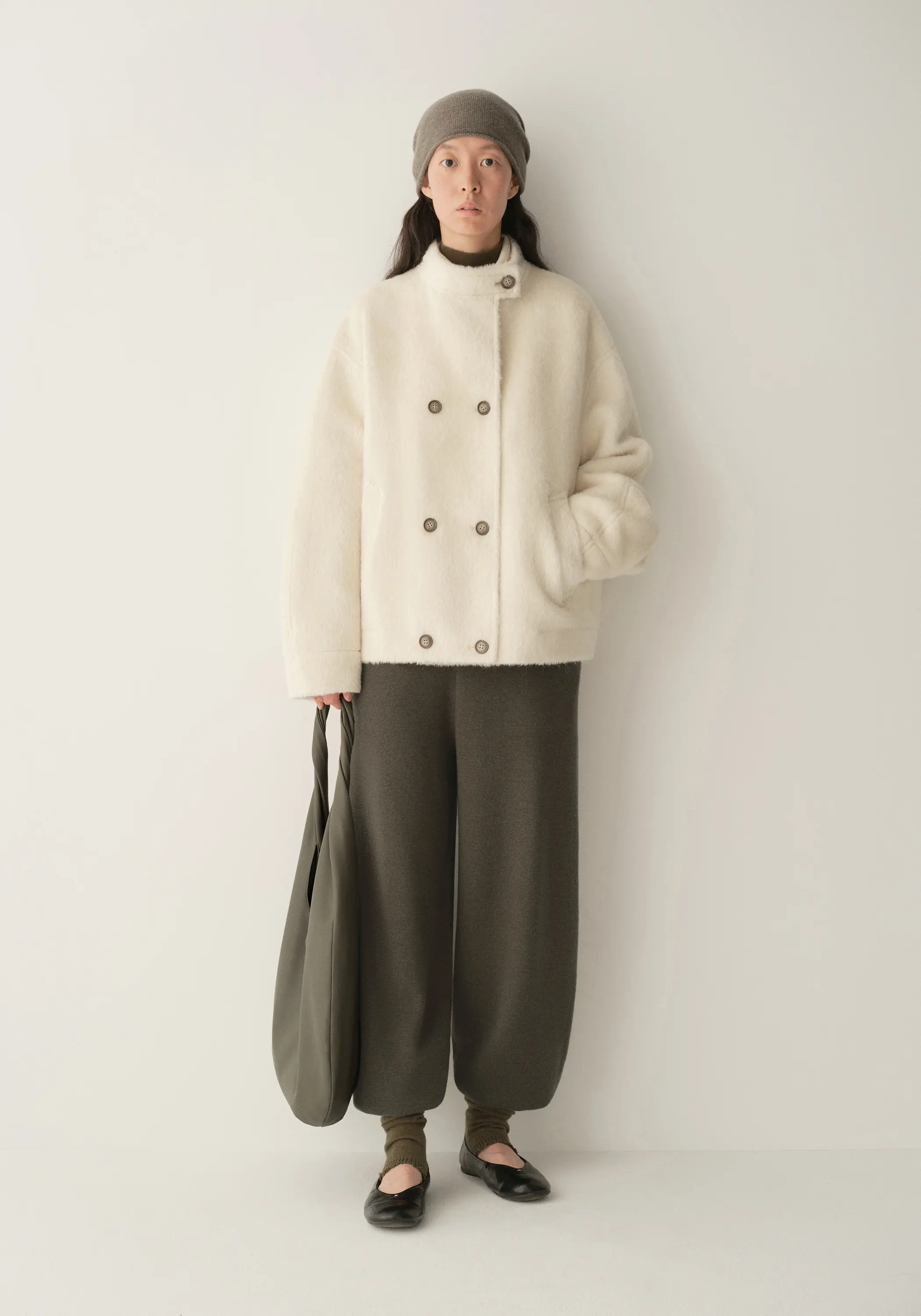 Double-breated Wool Short Coat - Image 5