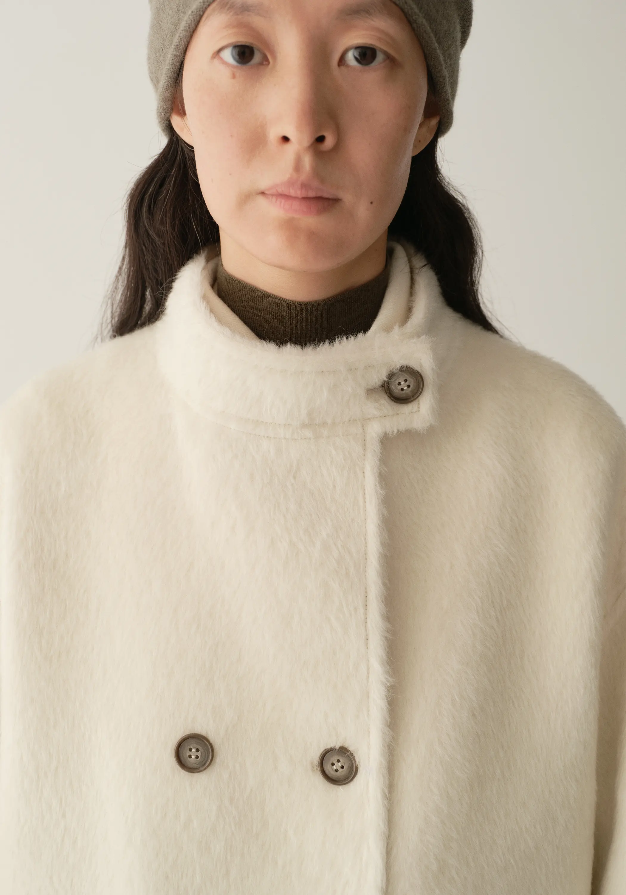 Double-breated Wool Short Coat - Image 9