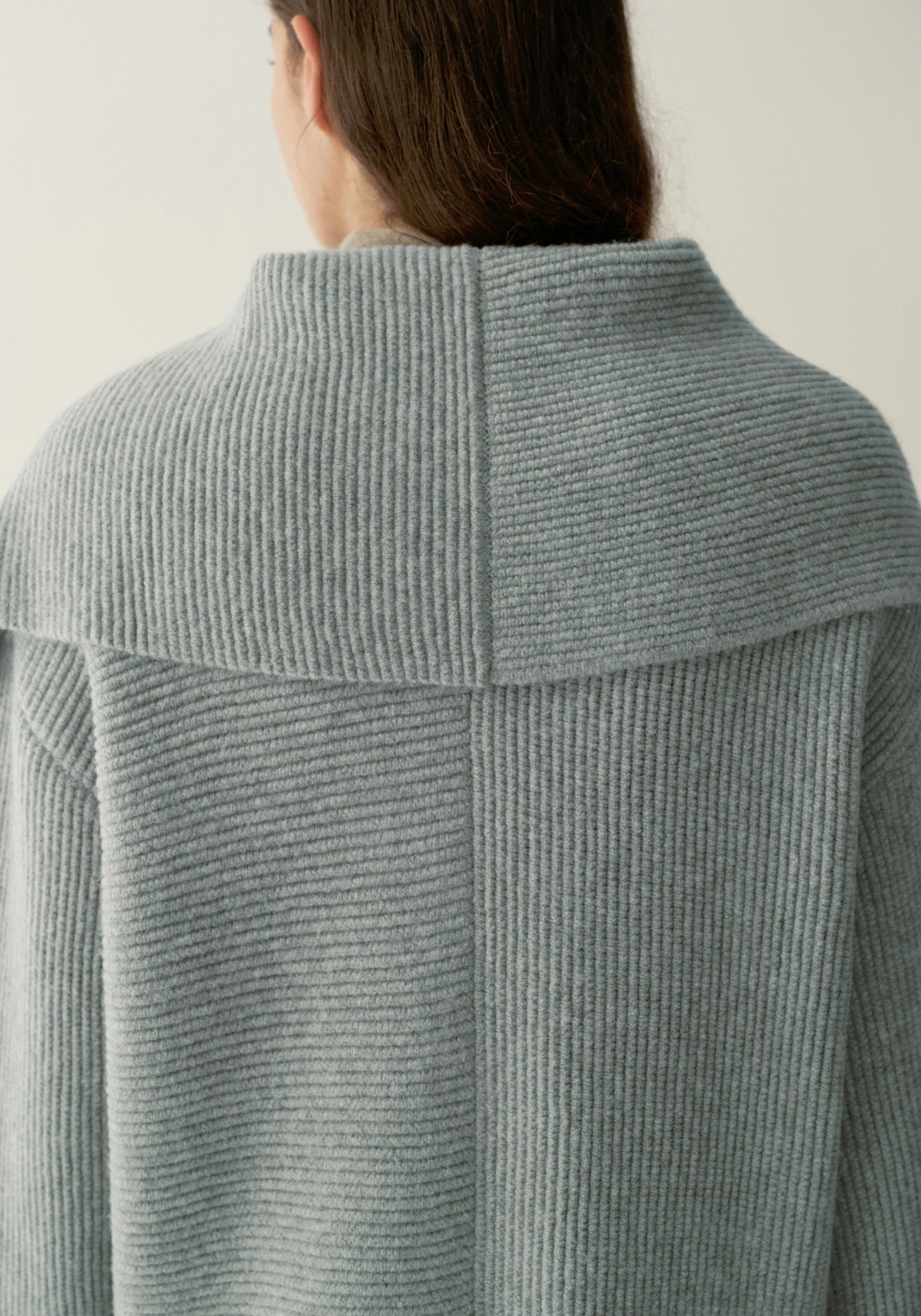 Shawl-collar Merino Wool Knit Cardigan - Image 12