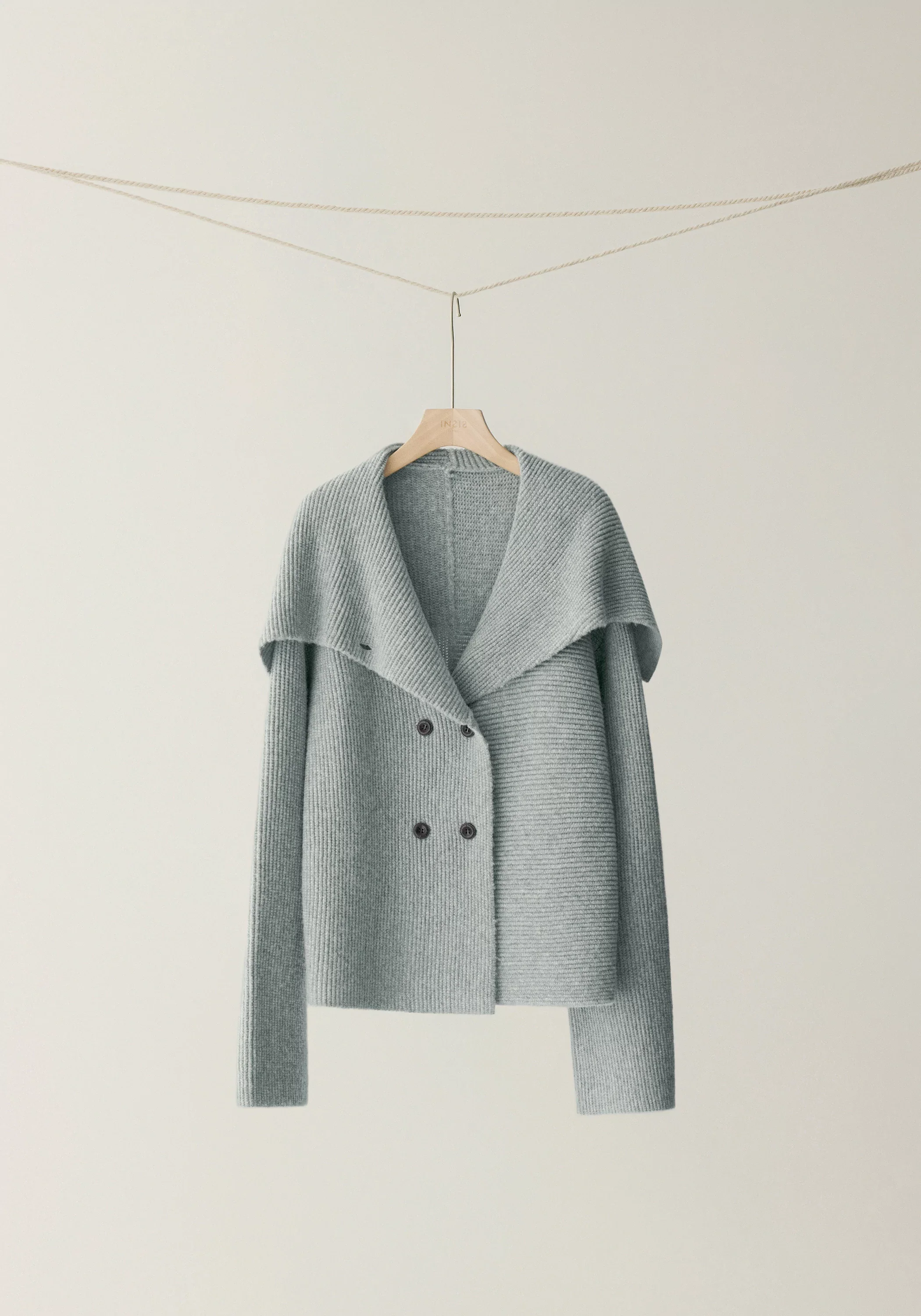 Shawl-collar Merino Wool Knit Cardigan - Image 17