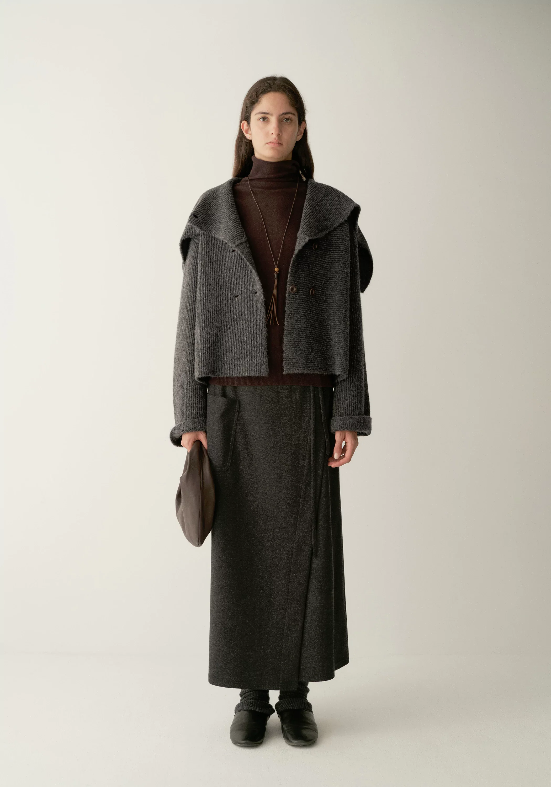 Shawl-collar Merino Wool Knit Cardigan - Image 20