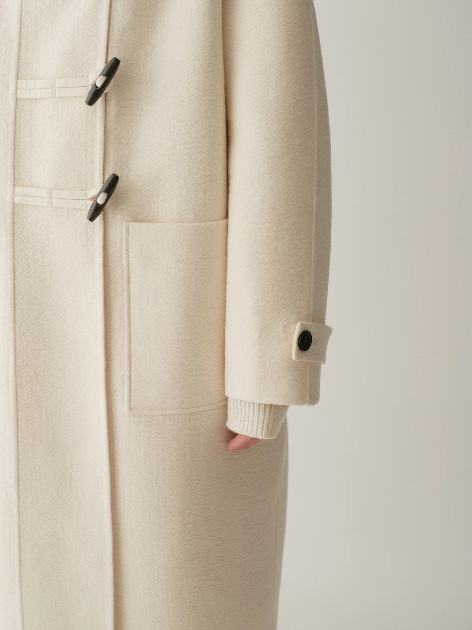 Asymmetric Hooded Long Coat - Image 10