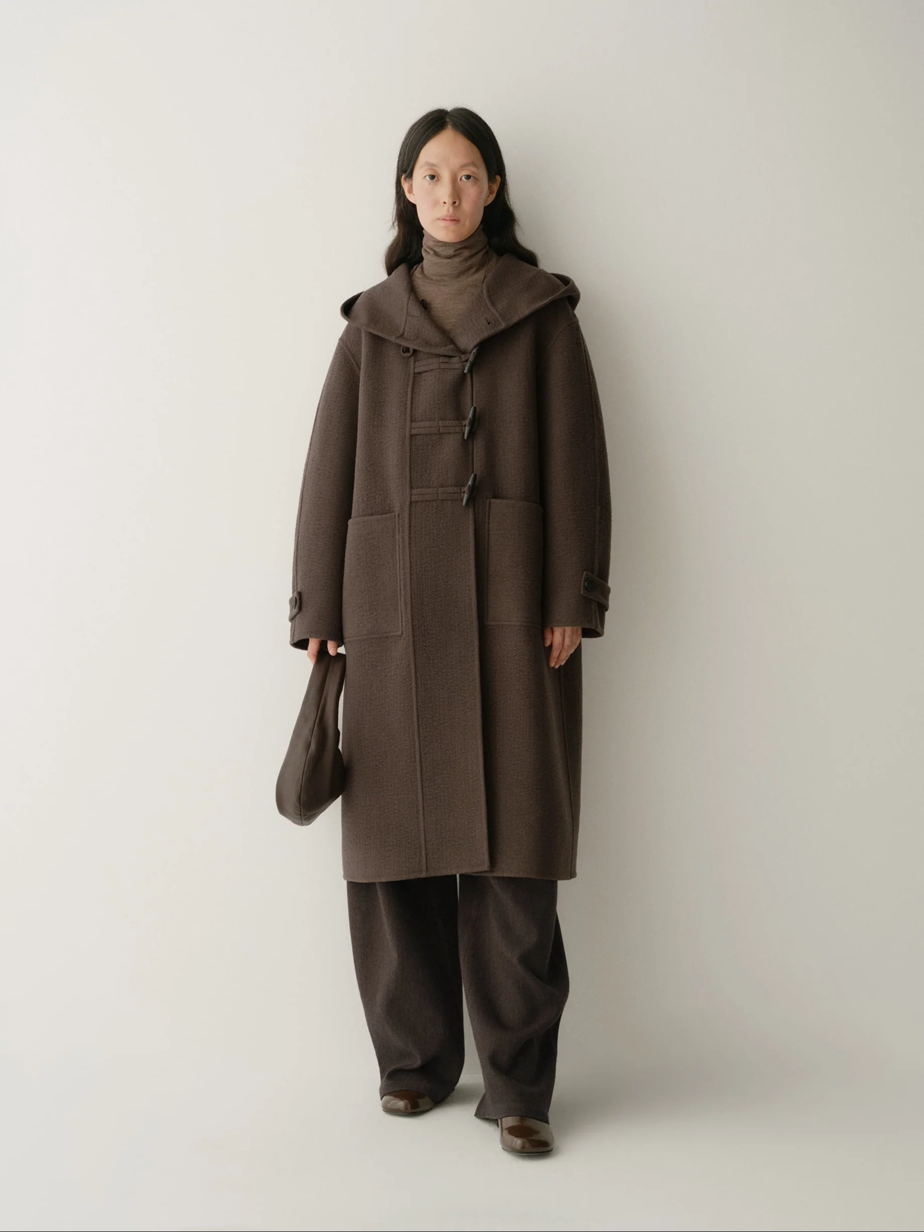 Asymmetric Hooded Long Coat - Image 13