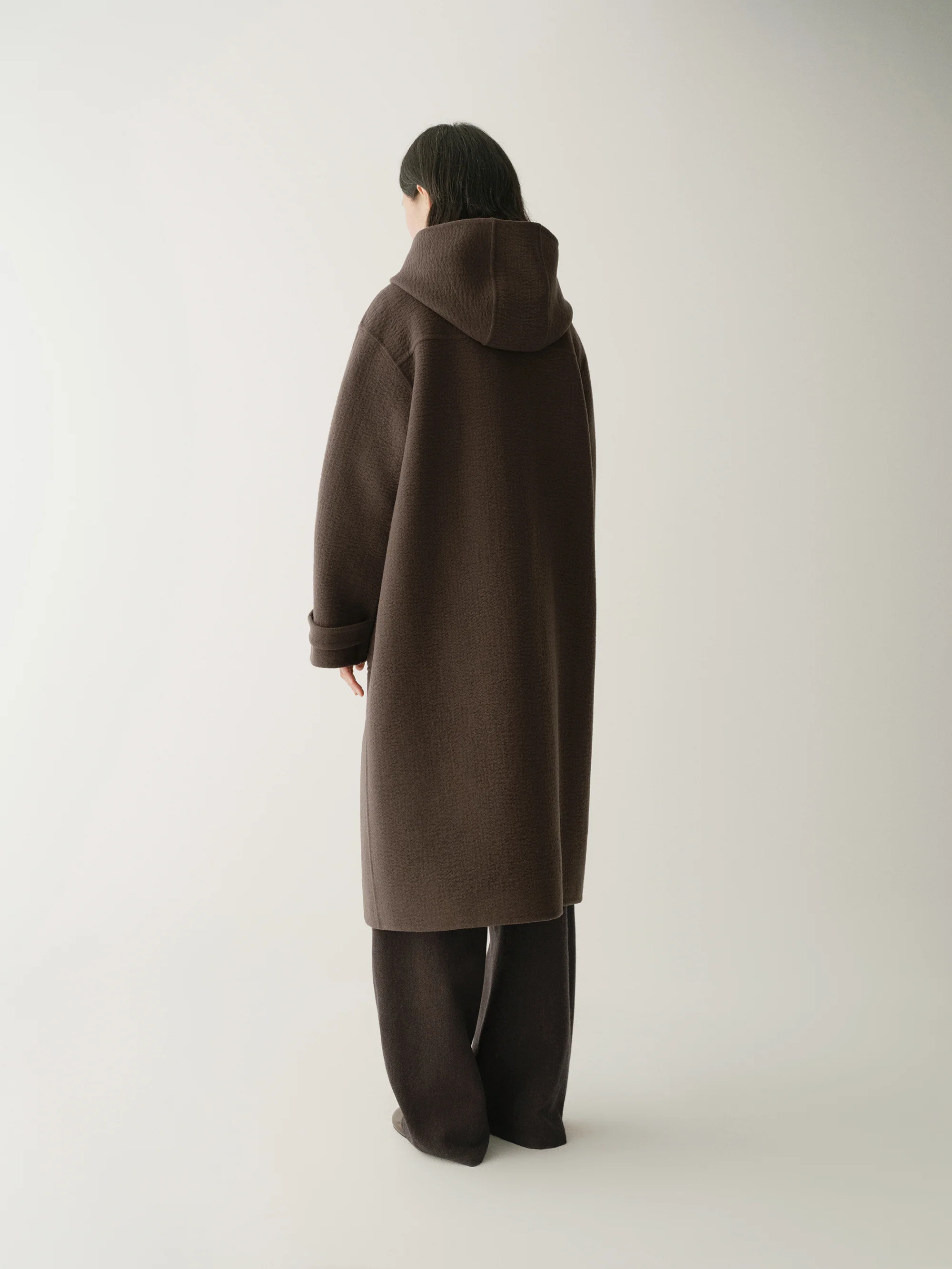 Asymmetric Hooded Long Coat - Image 15
