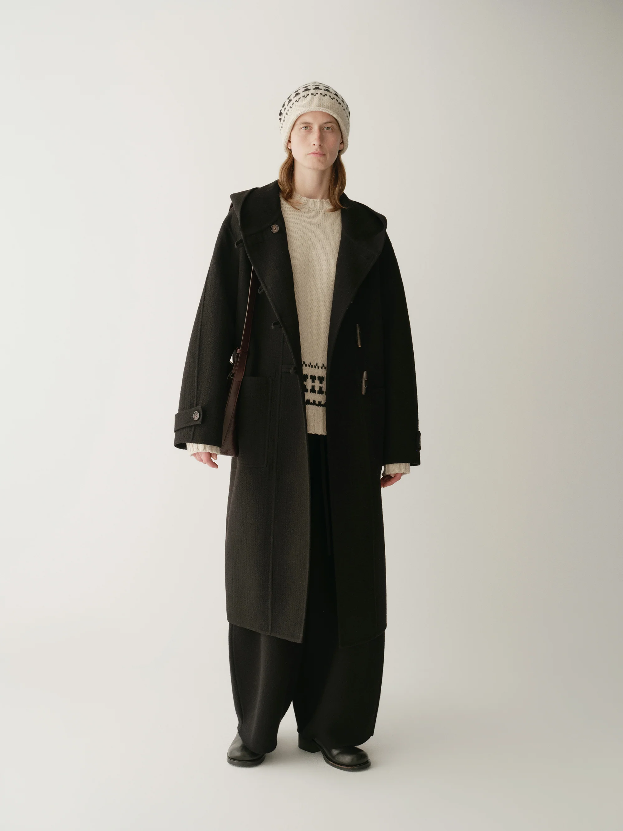 Asymmetric Hooded Long Coat - Image 19