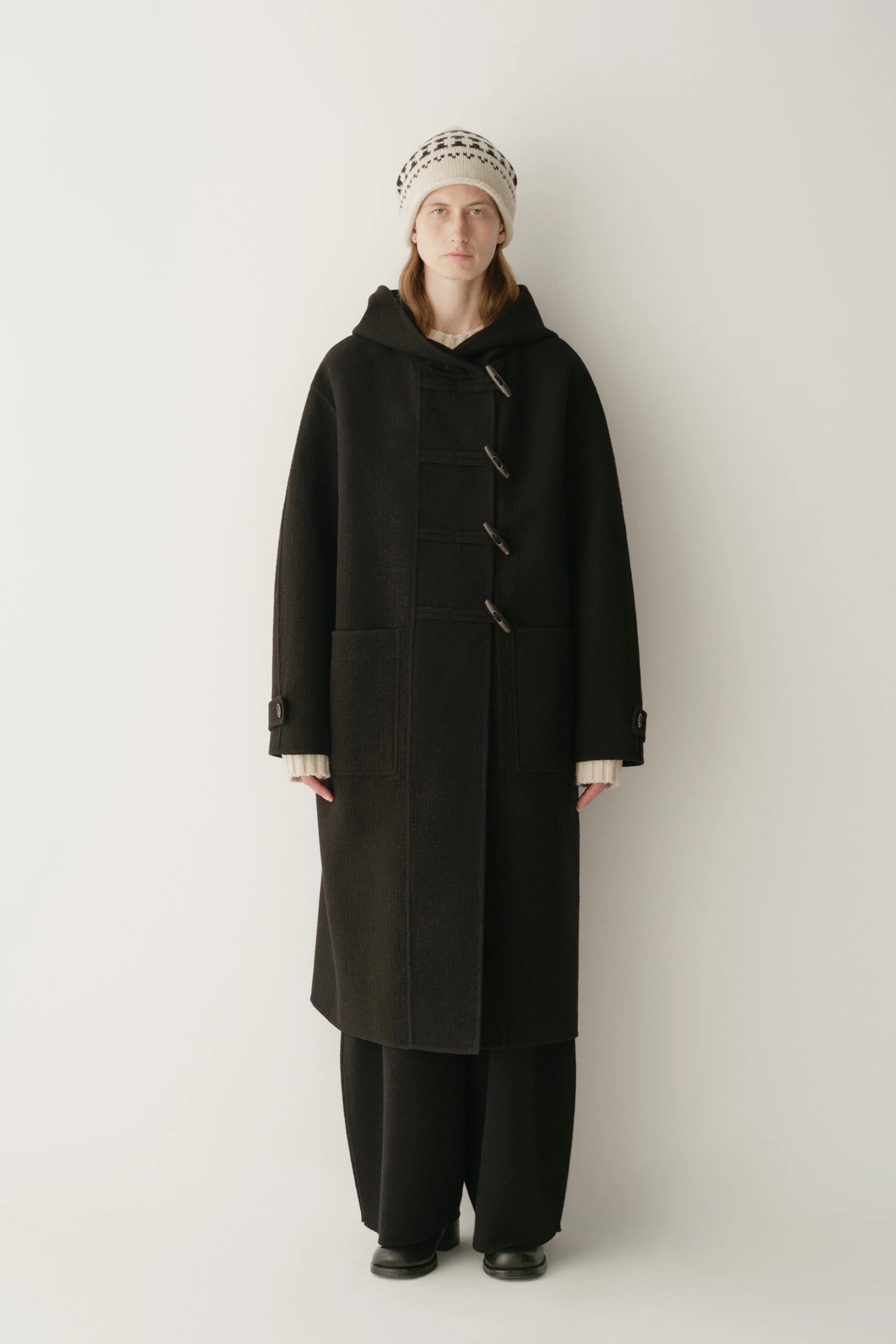 Asymmetric Hooded Long Coat - Image 4