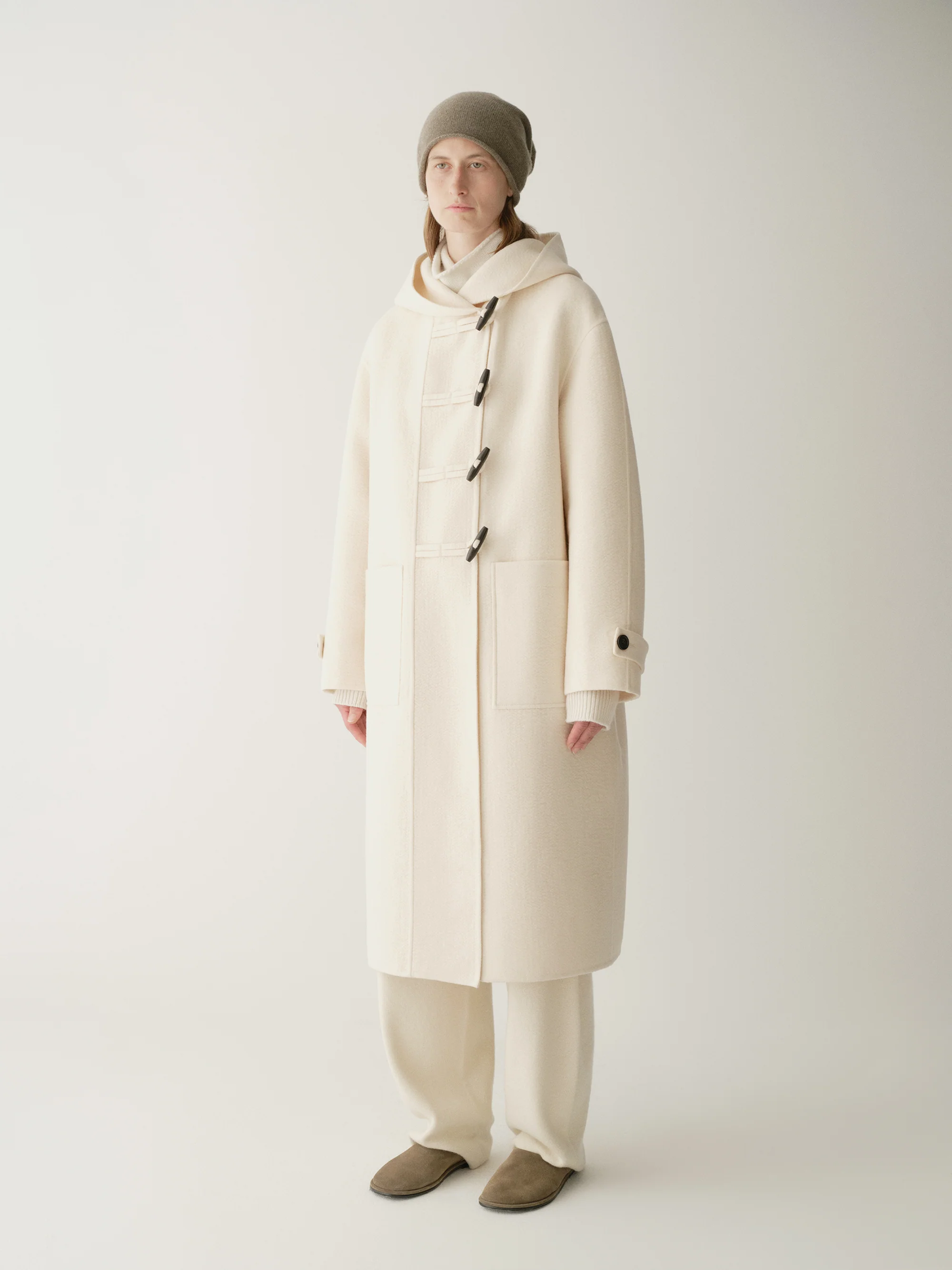 Asymmetric Hooded Long Coat - Image 5