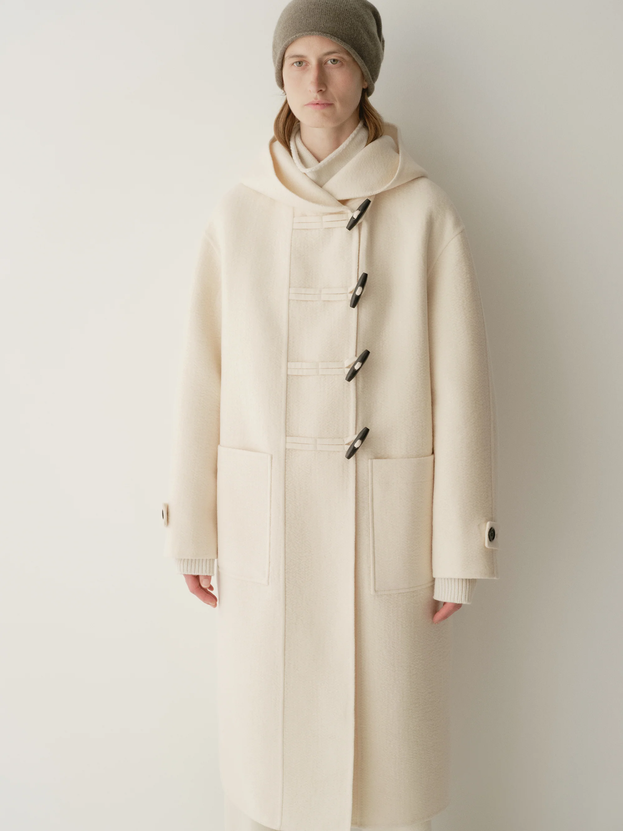 Asymmetric Hooded Long Coat - Image 7