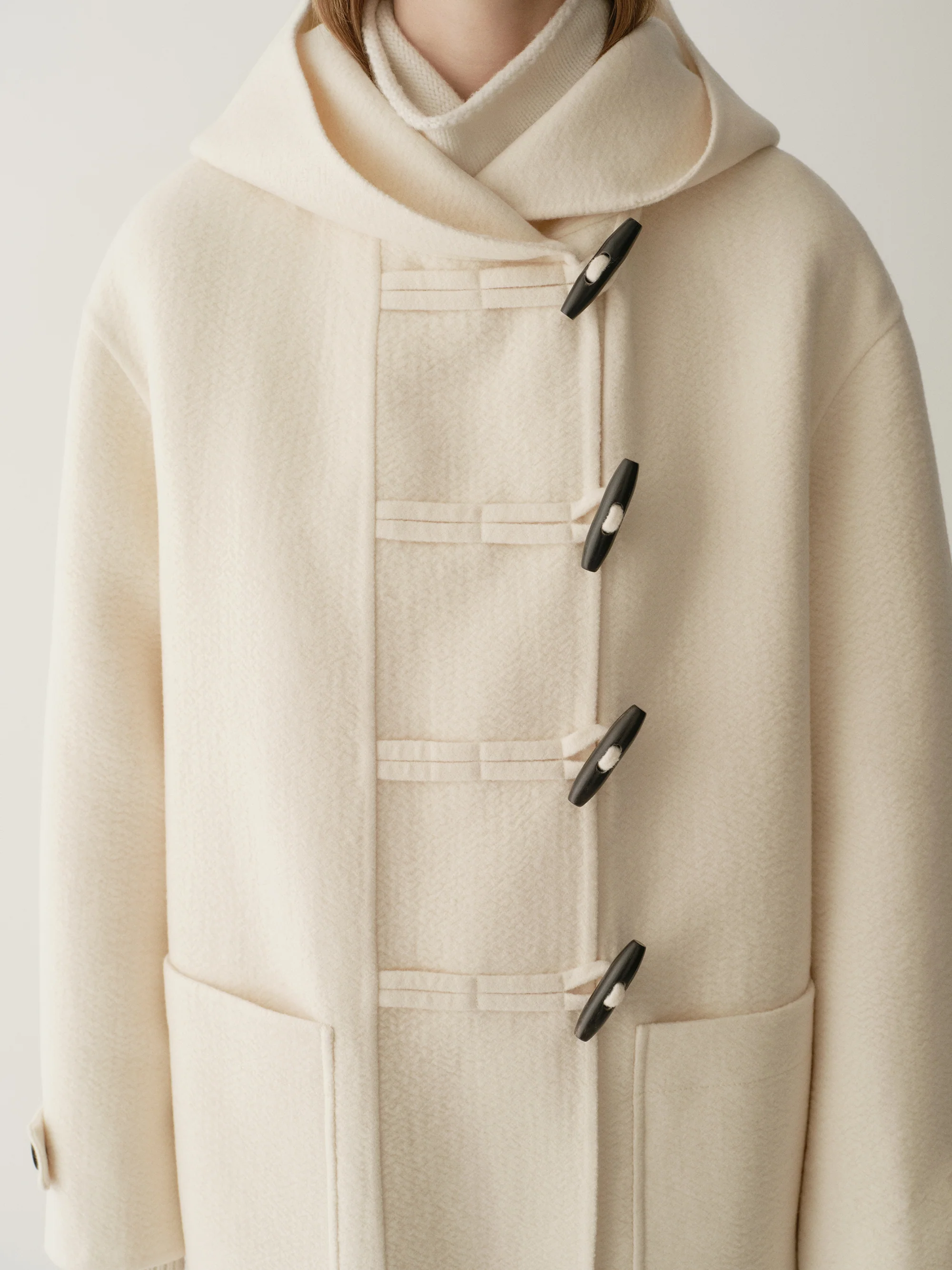 Asymmetric Hooded Long Coat - Image 8