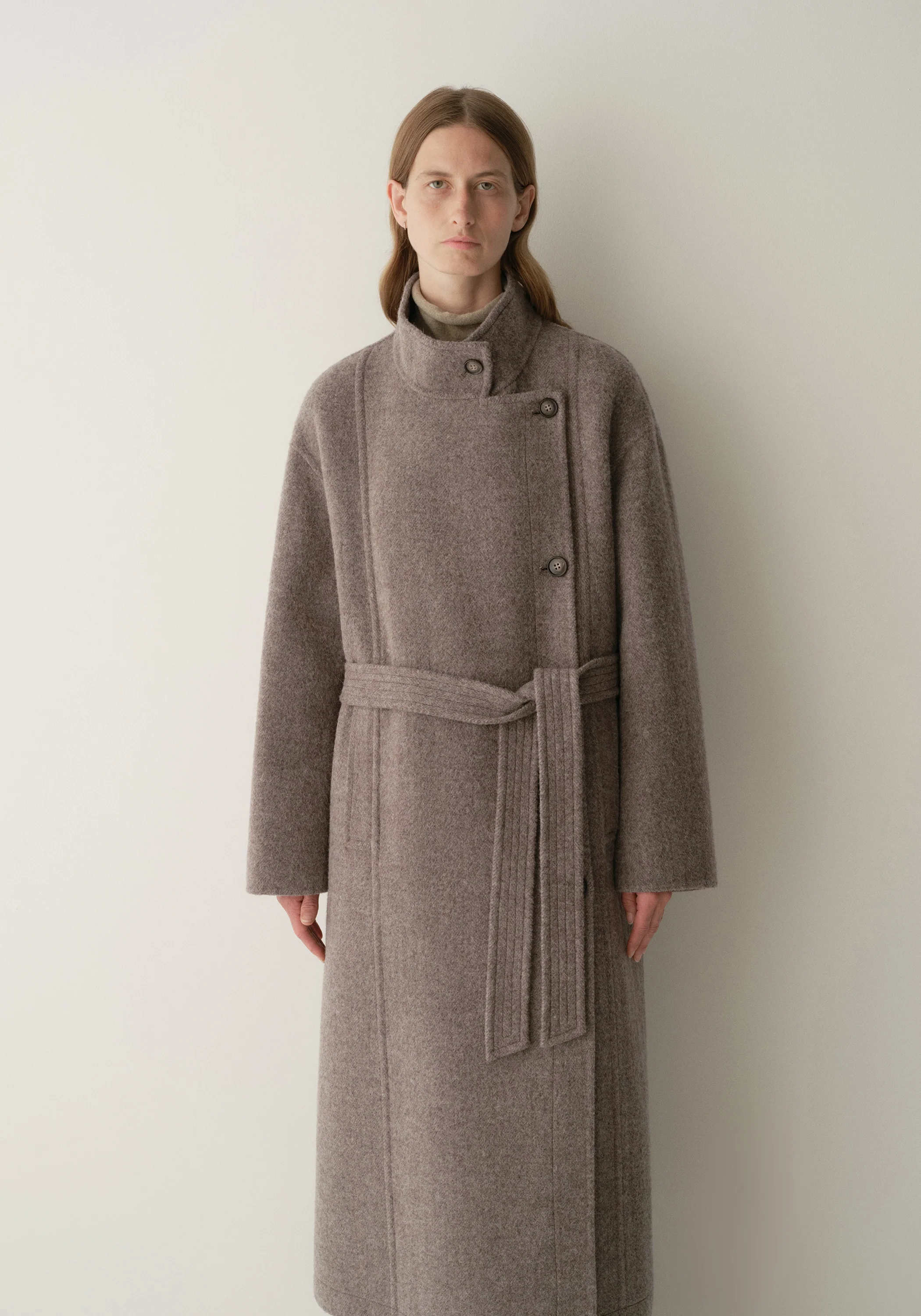 Asymmetric Long Coat - Image 15
