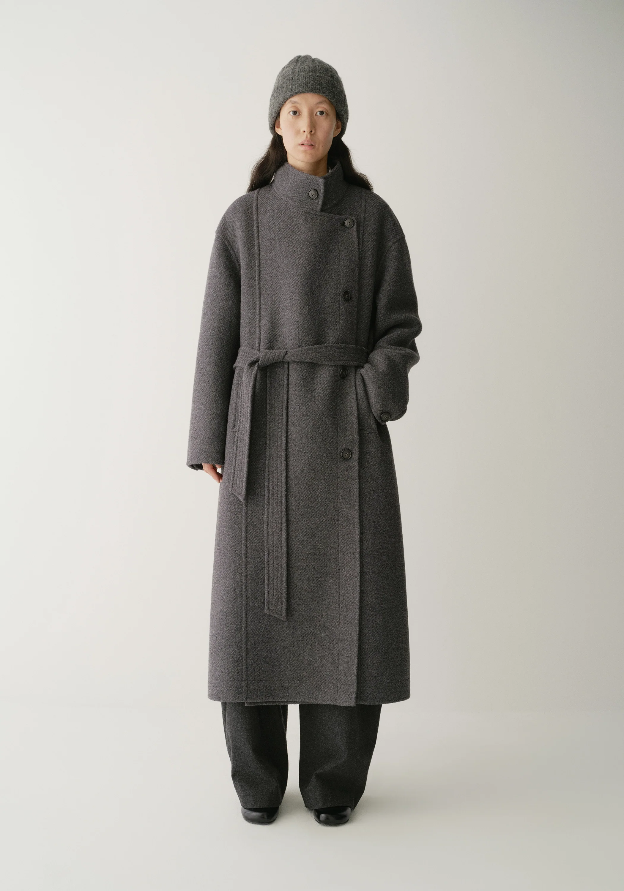 Asymmetric Long Coat - Image 3