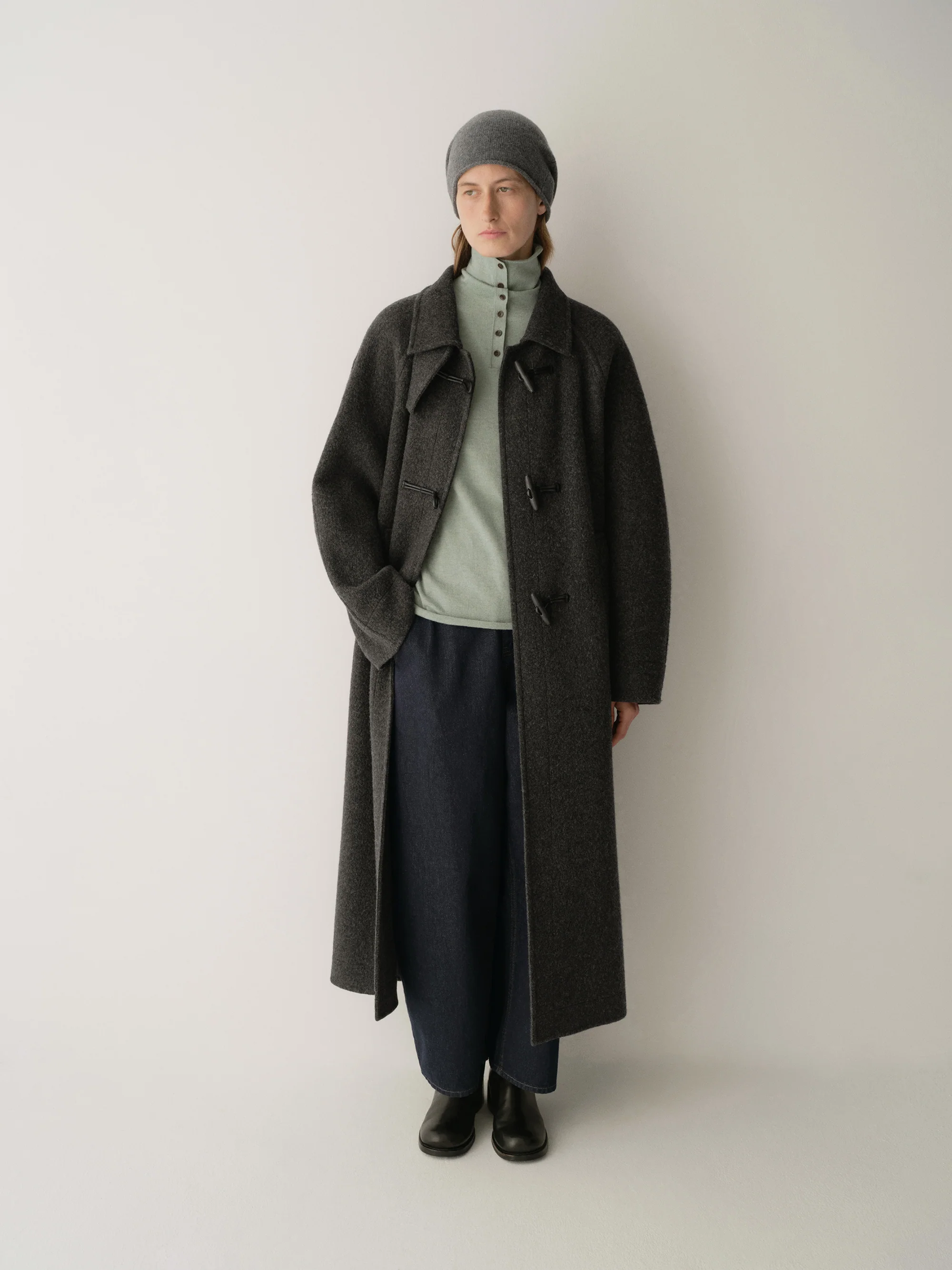Belted Cashmere Long Coat - Image 17