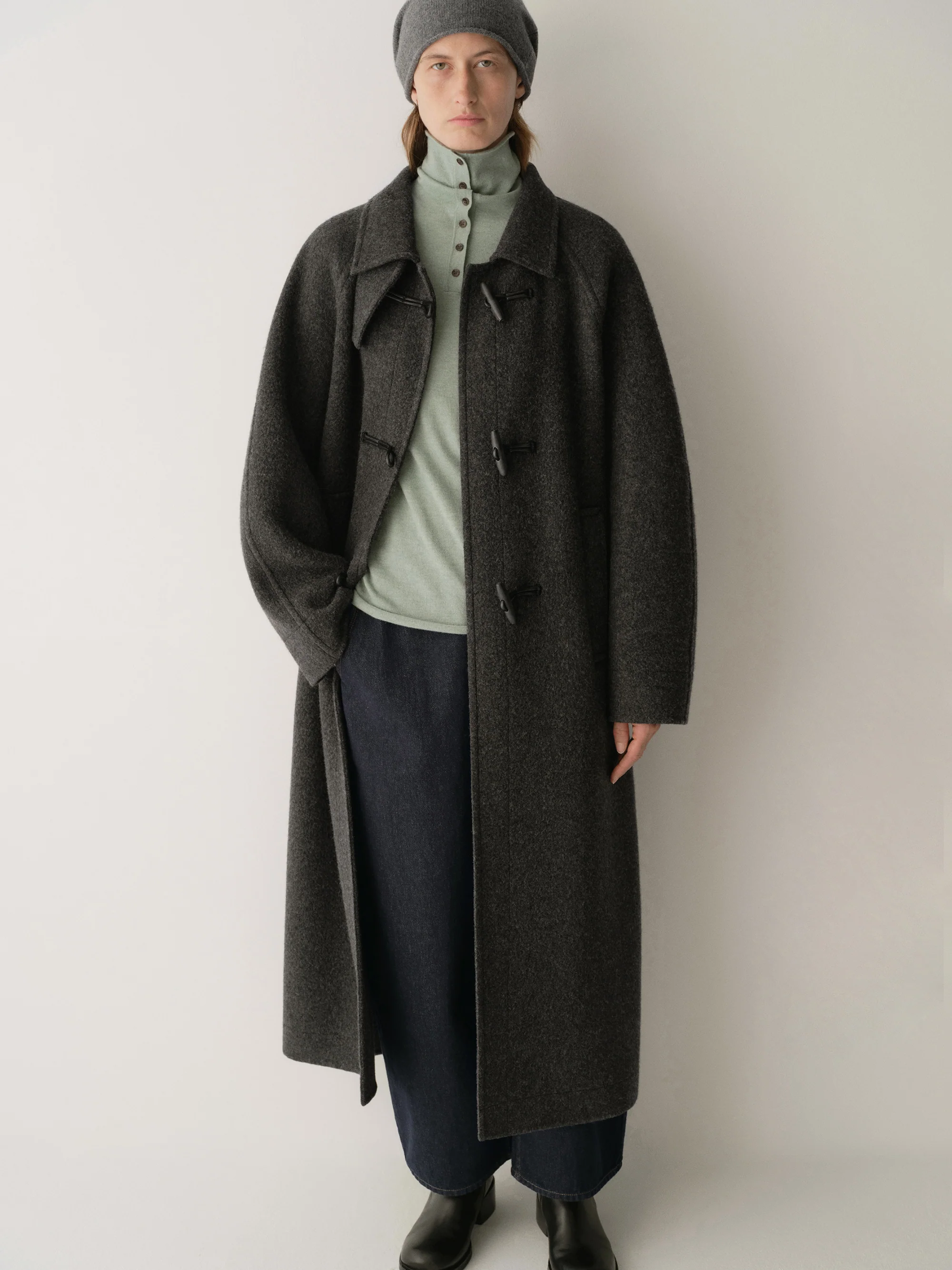 Belted Cashmere Long Coat - Image 18