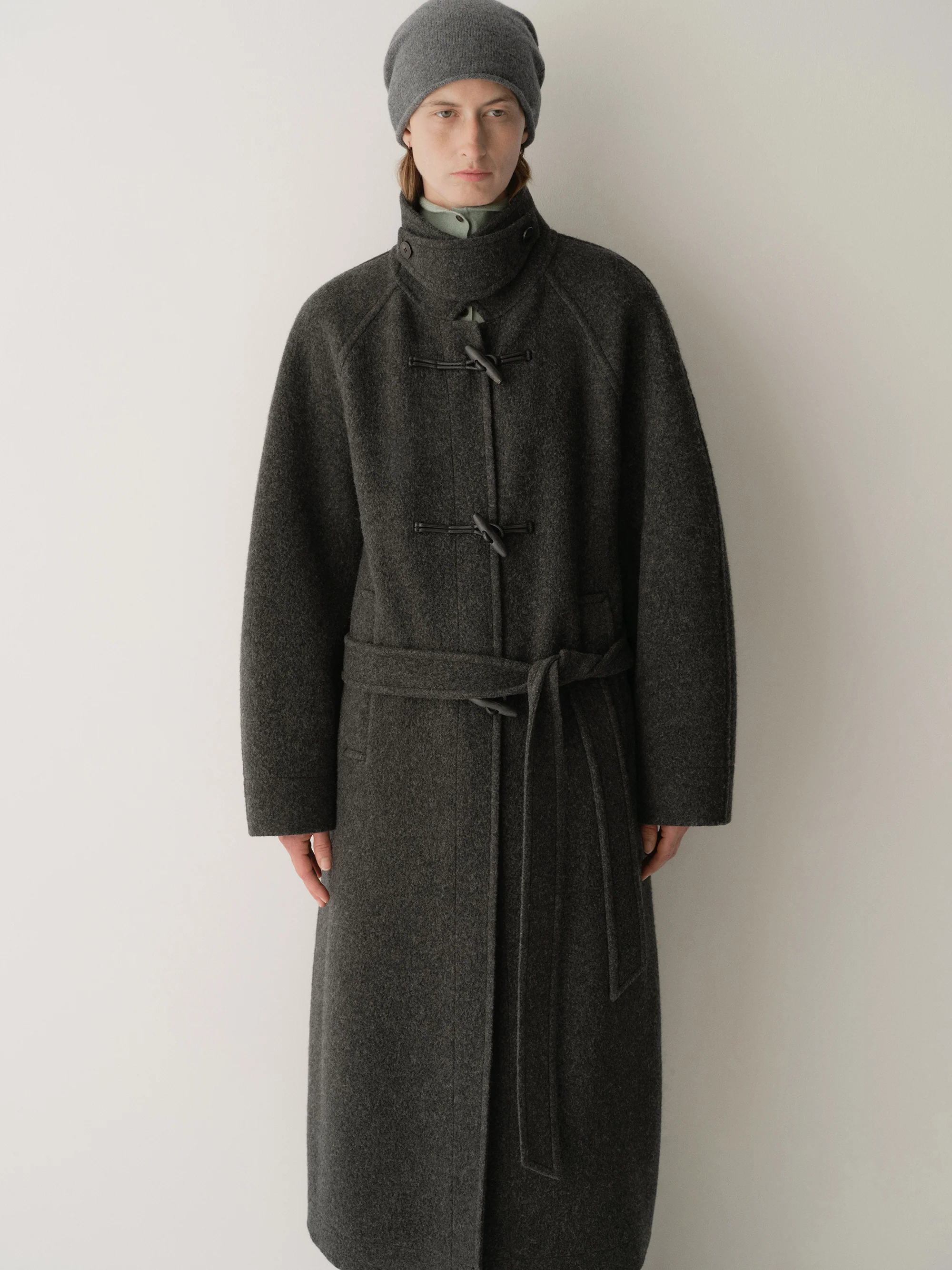 Belted Cashmere Long Coat - Image 20