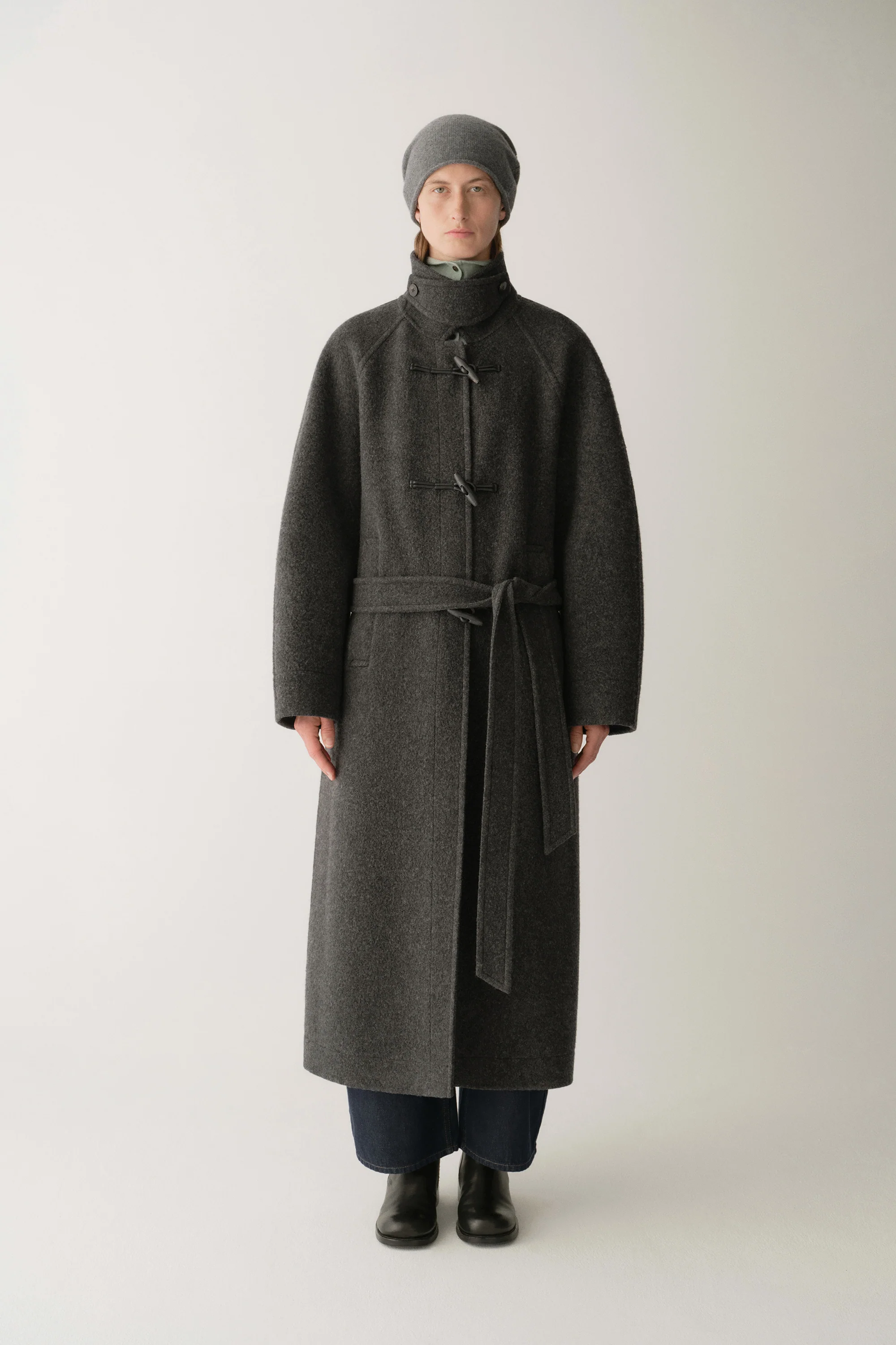 Belted Cashmere Long Coat - Image 3