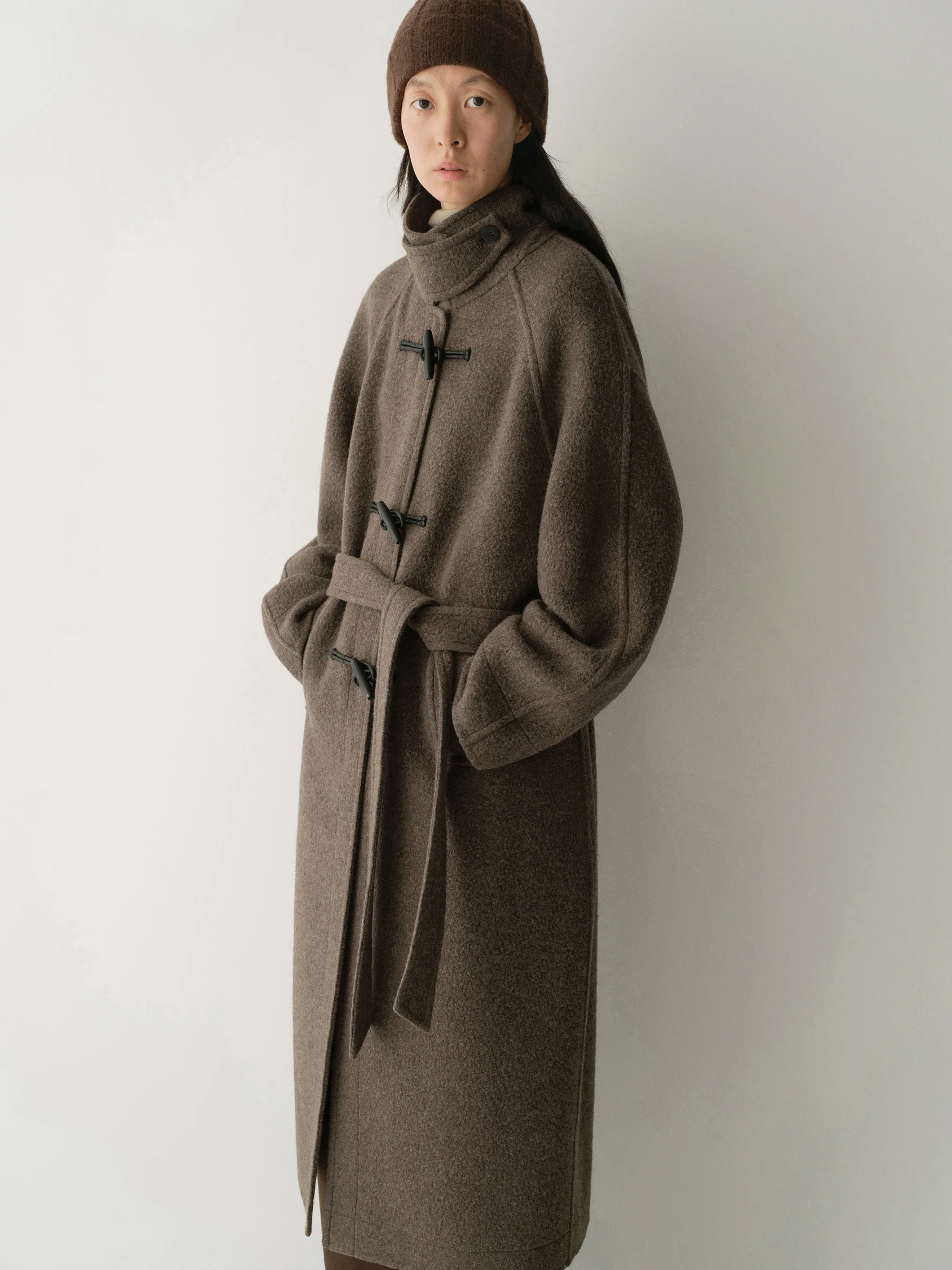Belted Cashmere Long Coat - Image 9