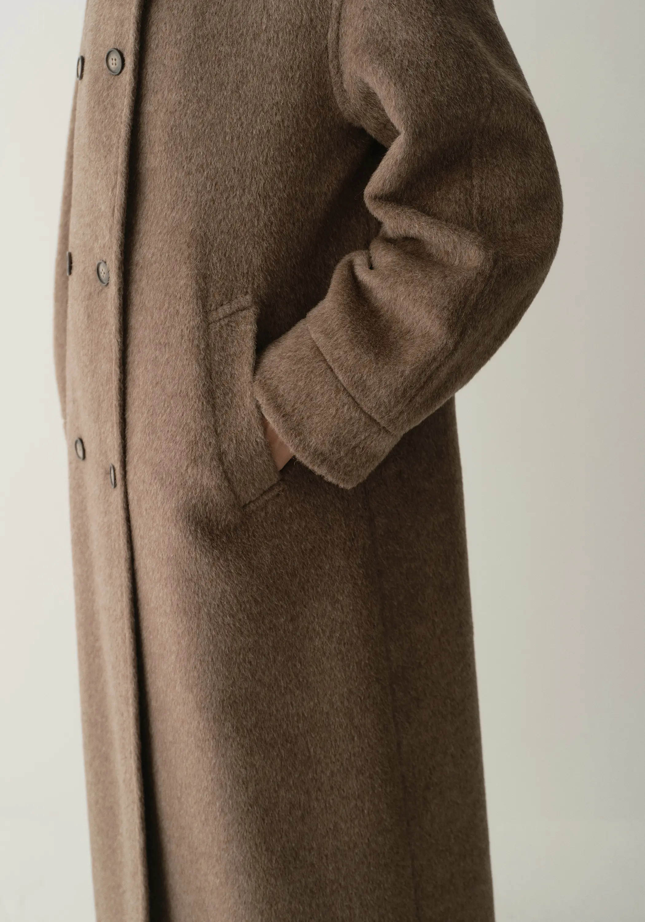 Double-breated Wool Long Coat - Image 10
