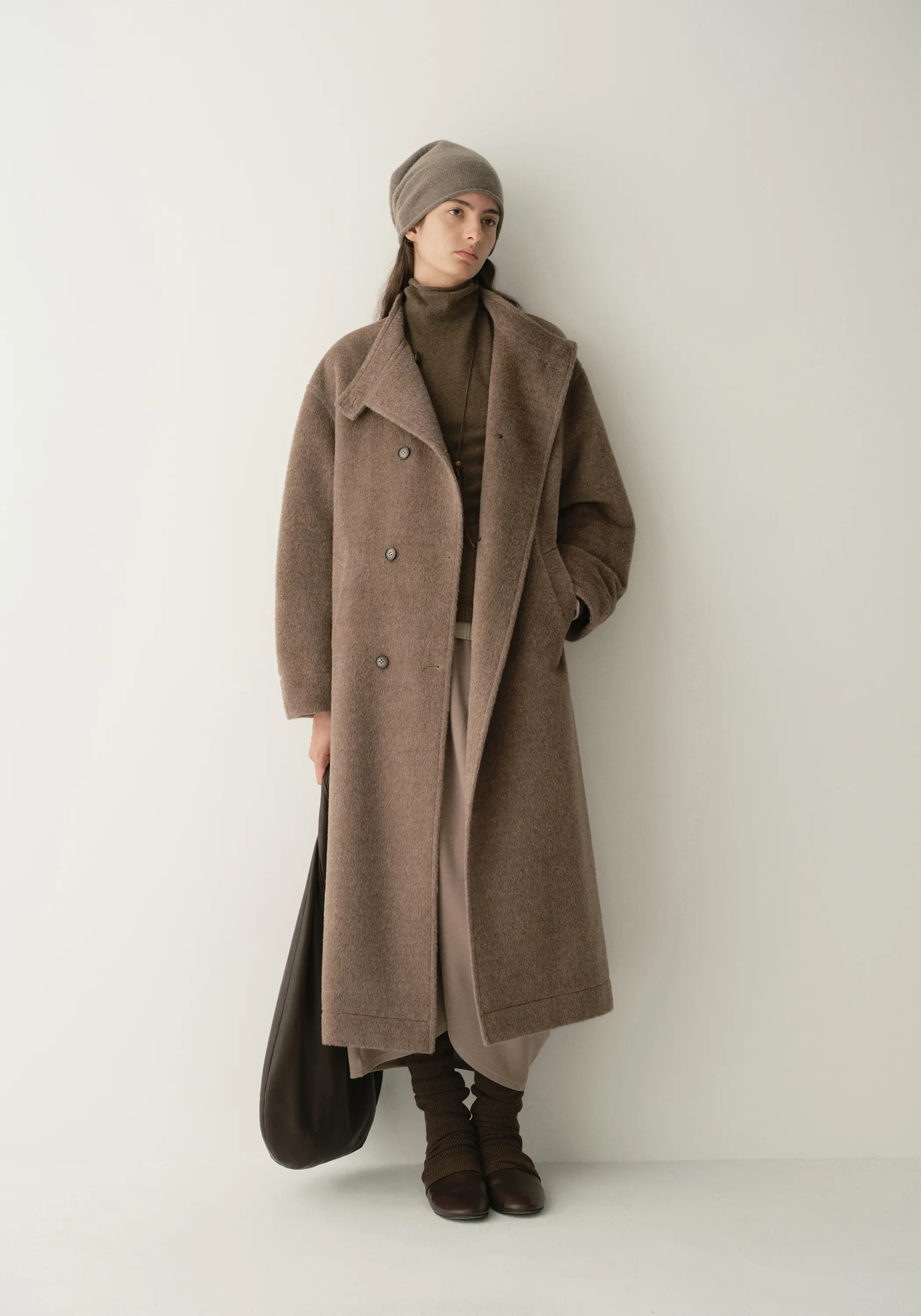 Double-breated Wool Long Coat - Image 2
