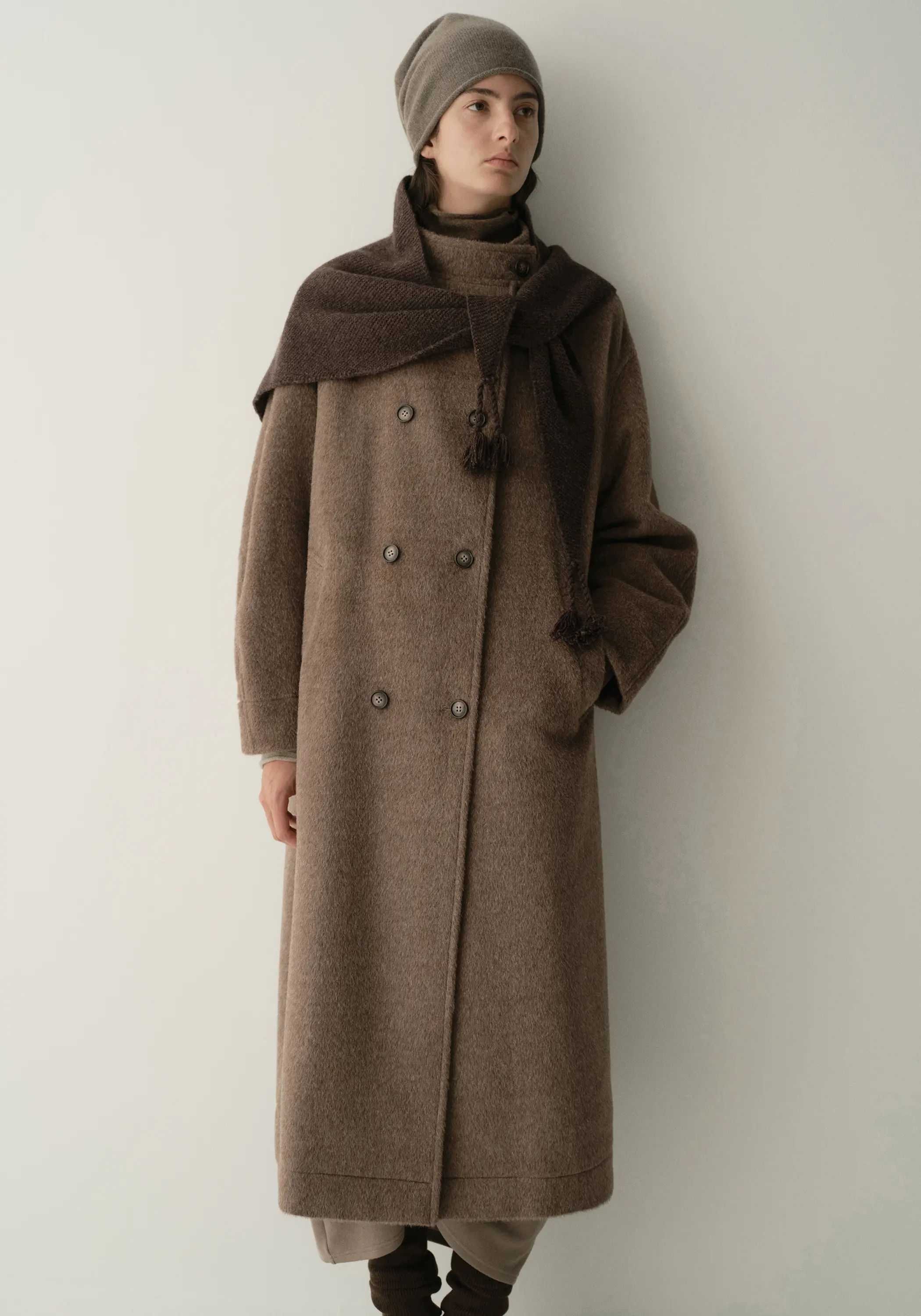 Double-breated Wool Long Coat - Image 6