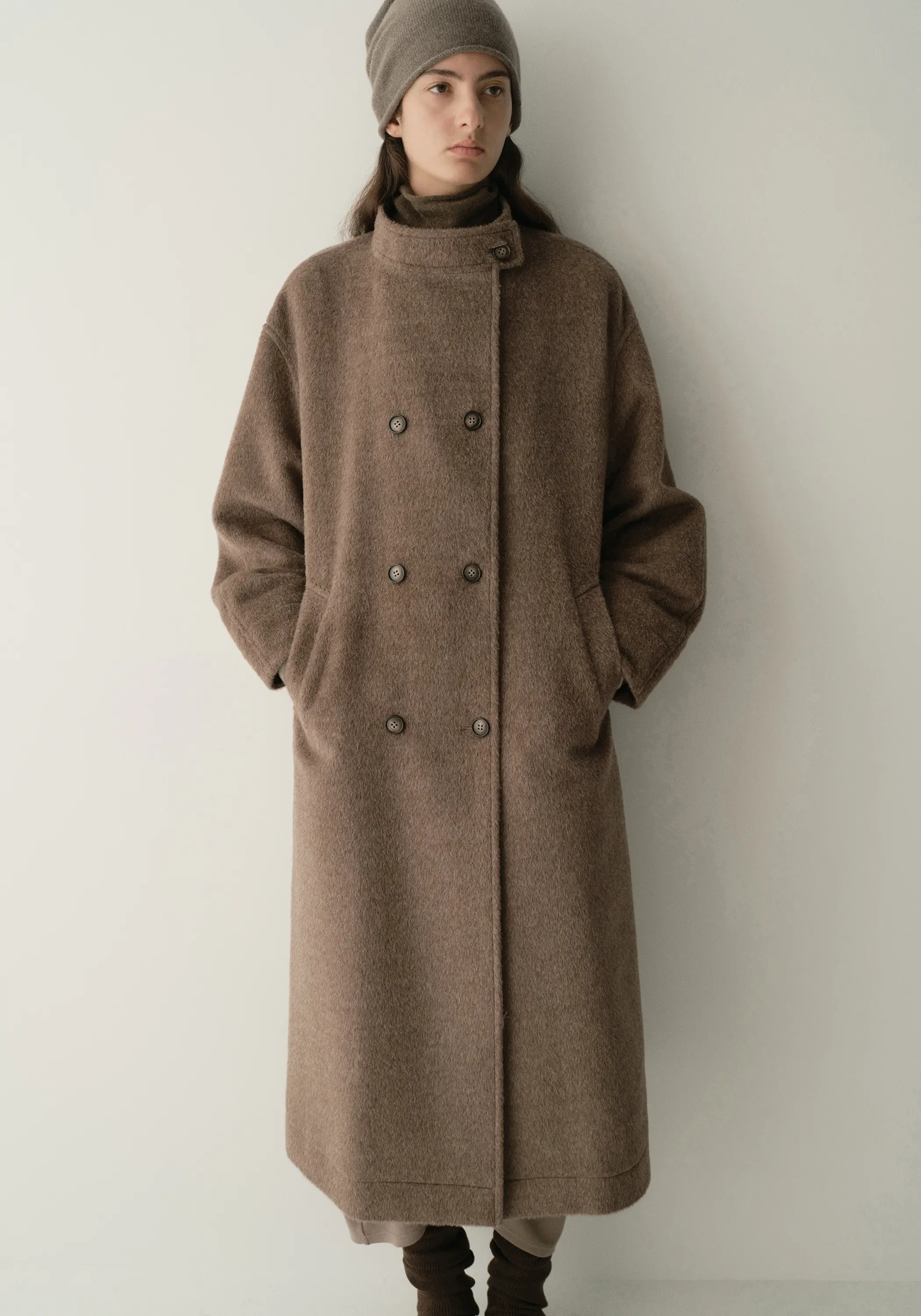 Double-breated Wool Long Coat - Image 7