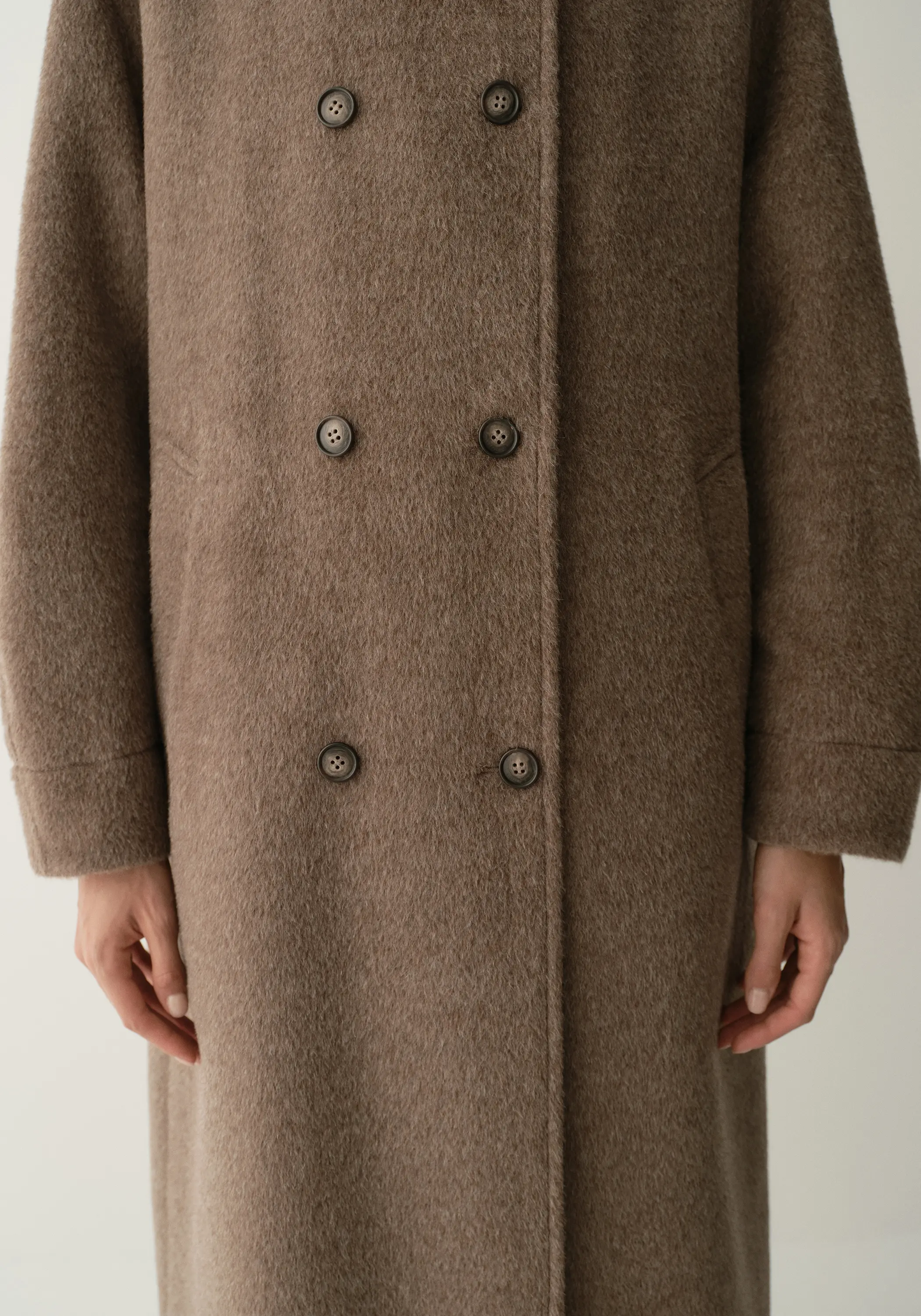 Double-breated Wool Long Coat - Image 9