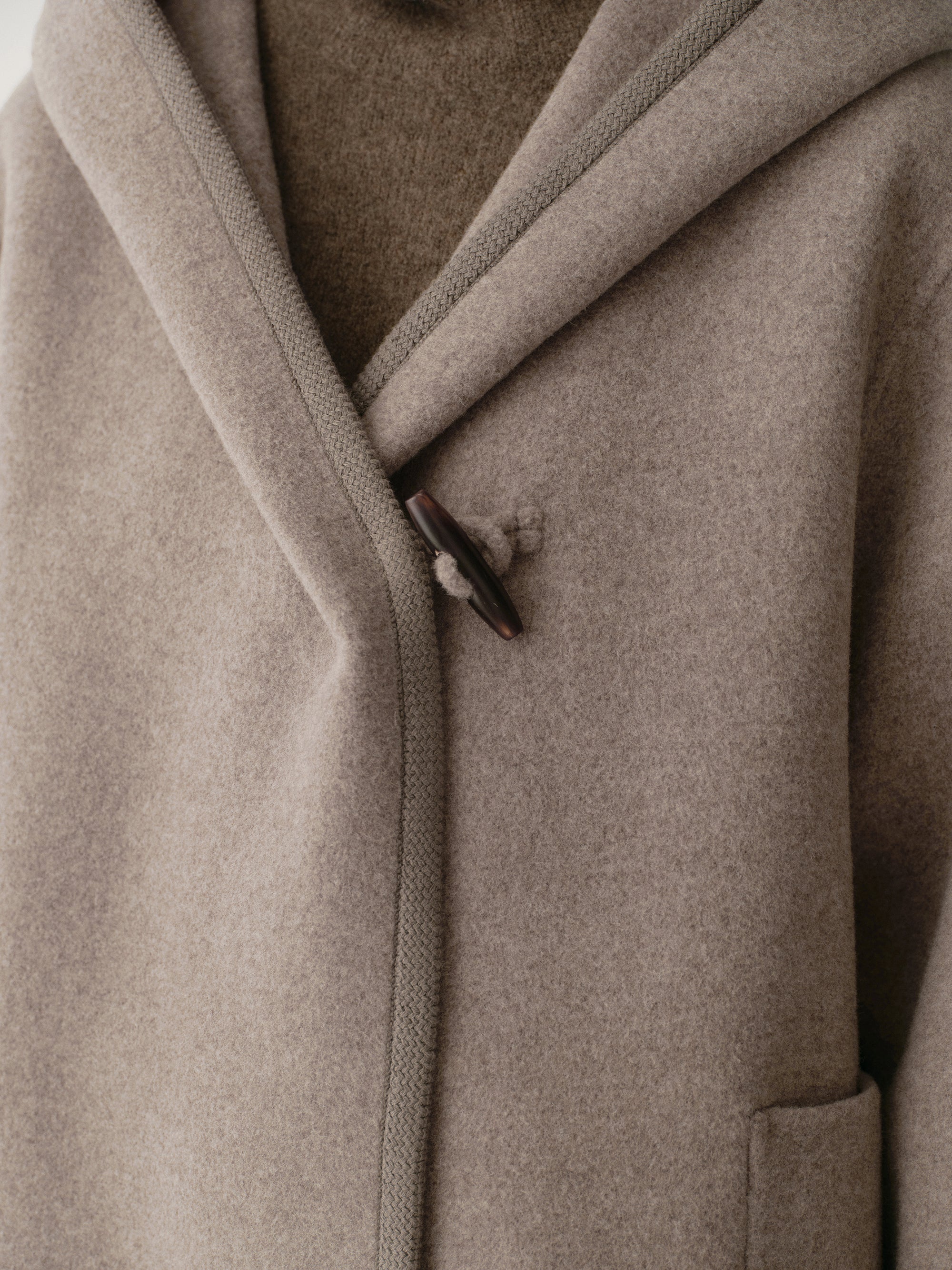 Long Ribbon-wrapped Hooded Coat - Image 10