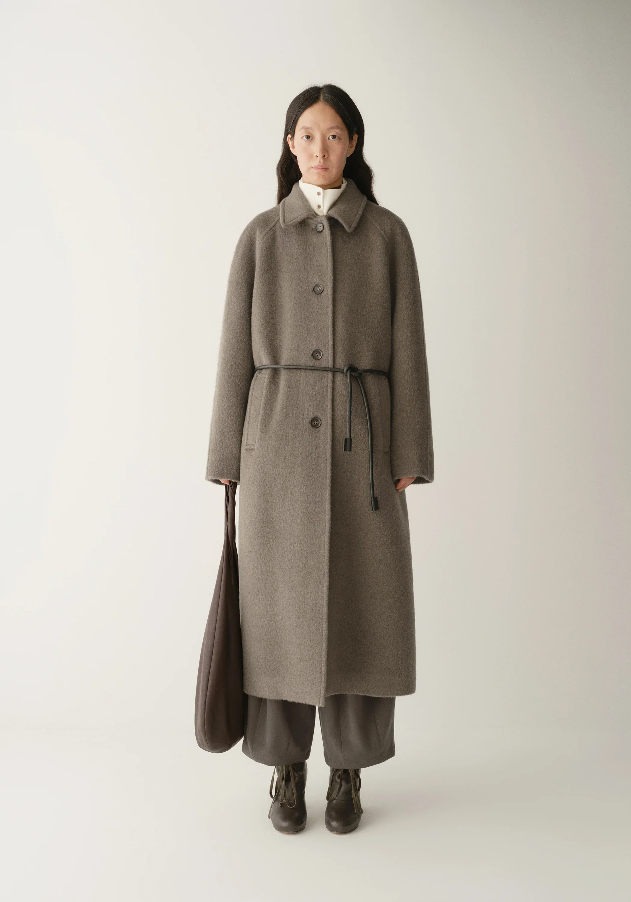 Alpaca Wool Notched Lapel Coat