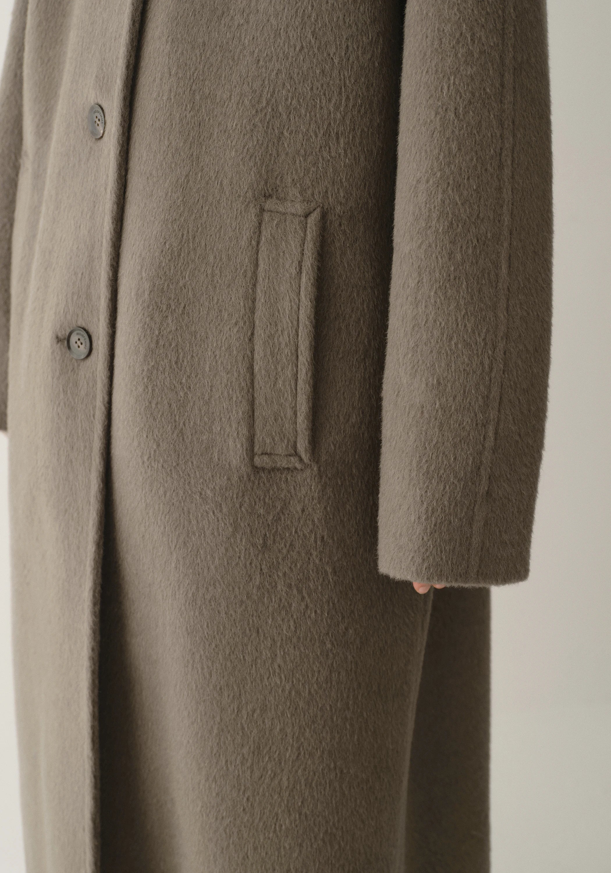 Alpaca Wool Notched Lapel Coat - Image 12