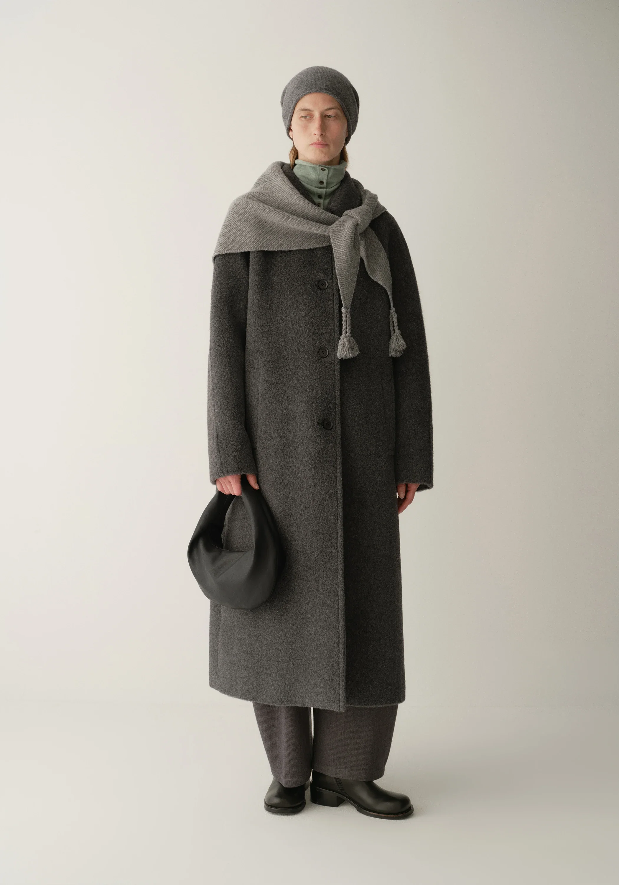 Alpaca Wool Notched Lapel Coat - Image 16